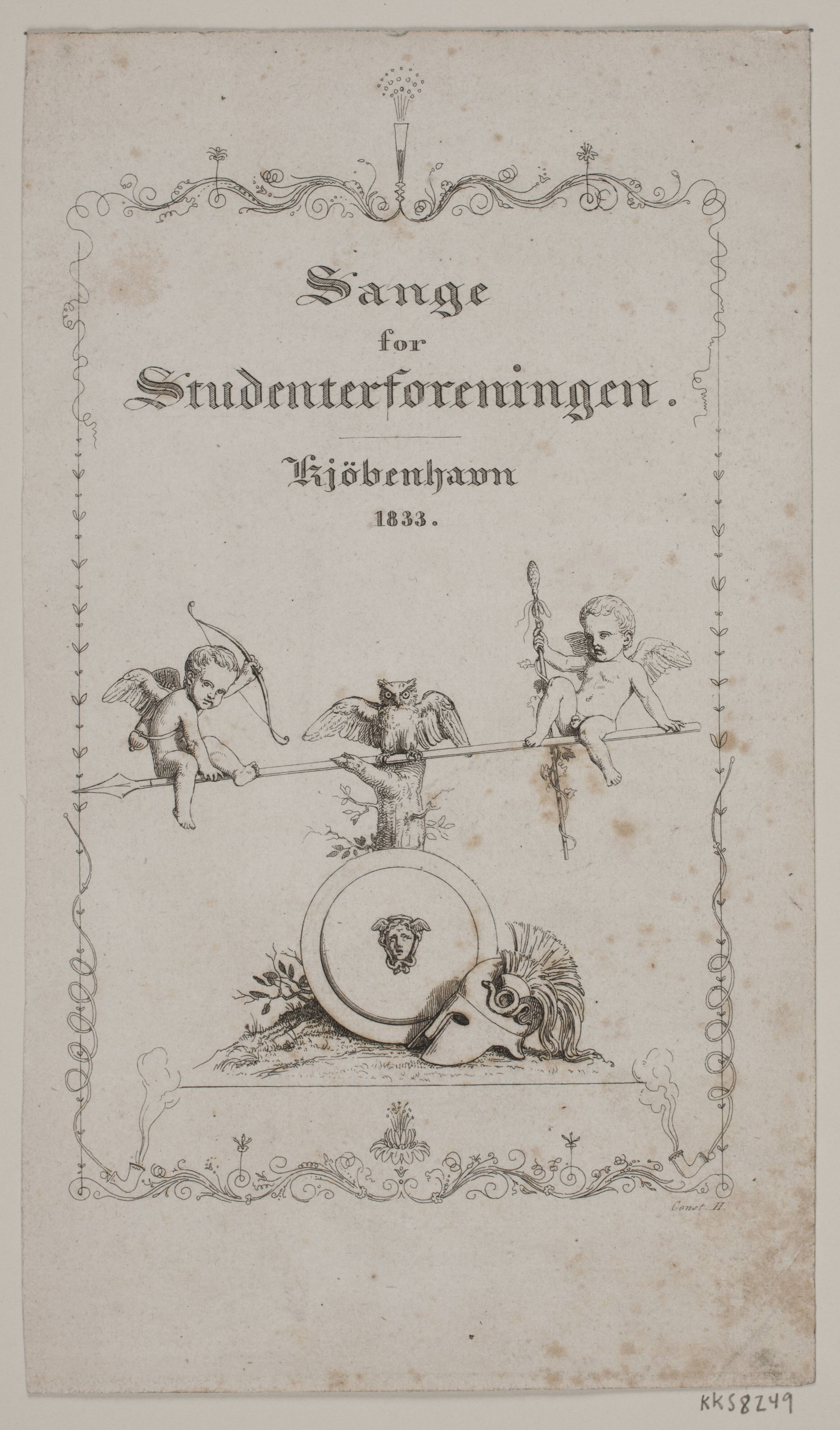 Titelblad til sange for Studenterforeningen