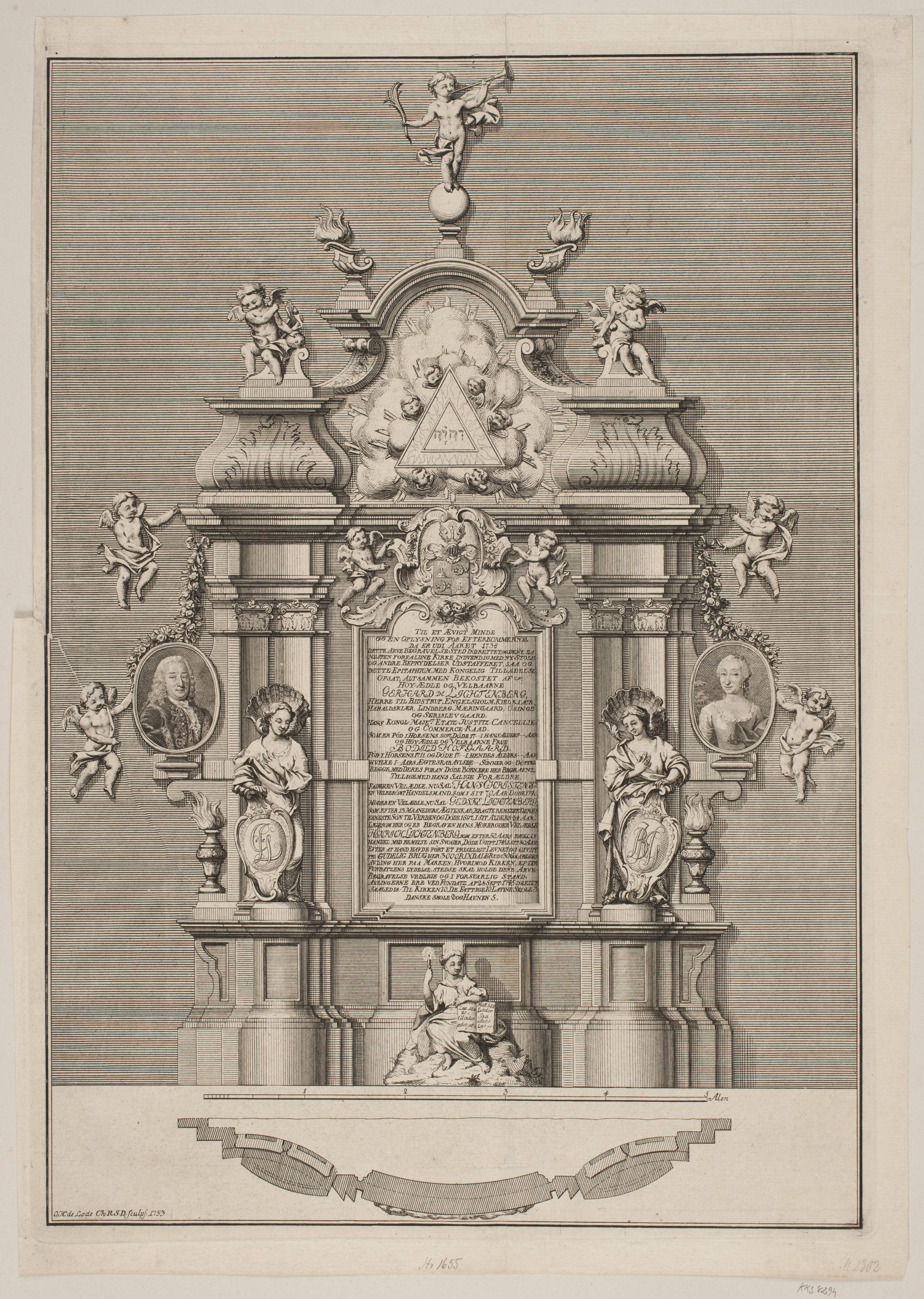 G. de Lichtenbergs Gravmæle i Klosterkirken i Horsens
