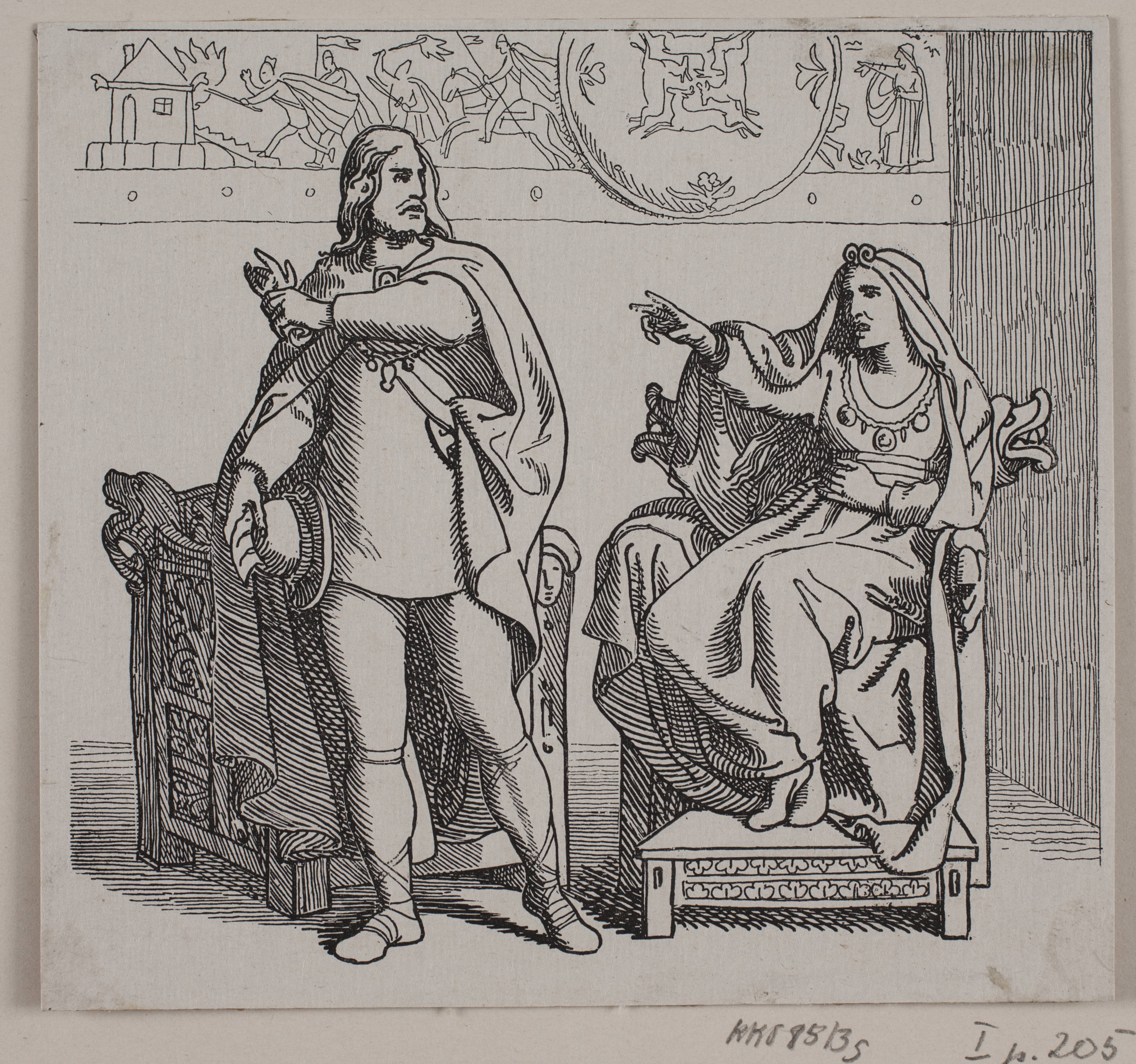 Illustration til "Svend Tveskægs tog til England og slaget ved Svold"