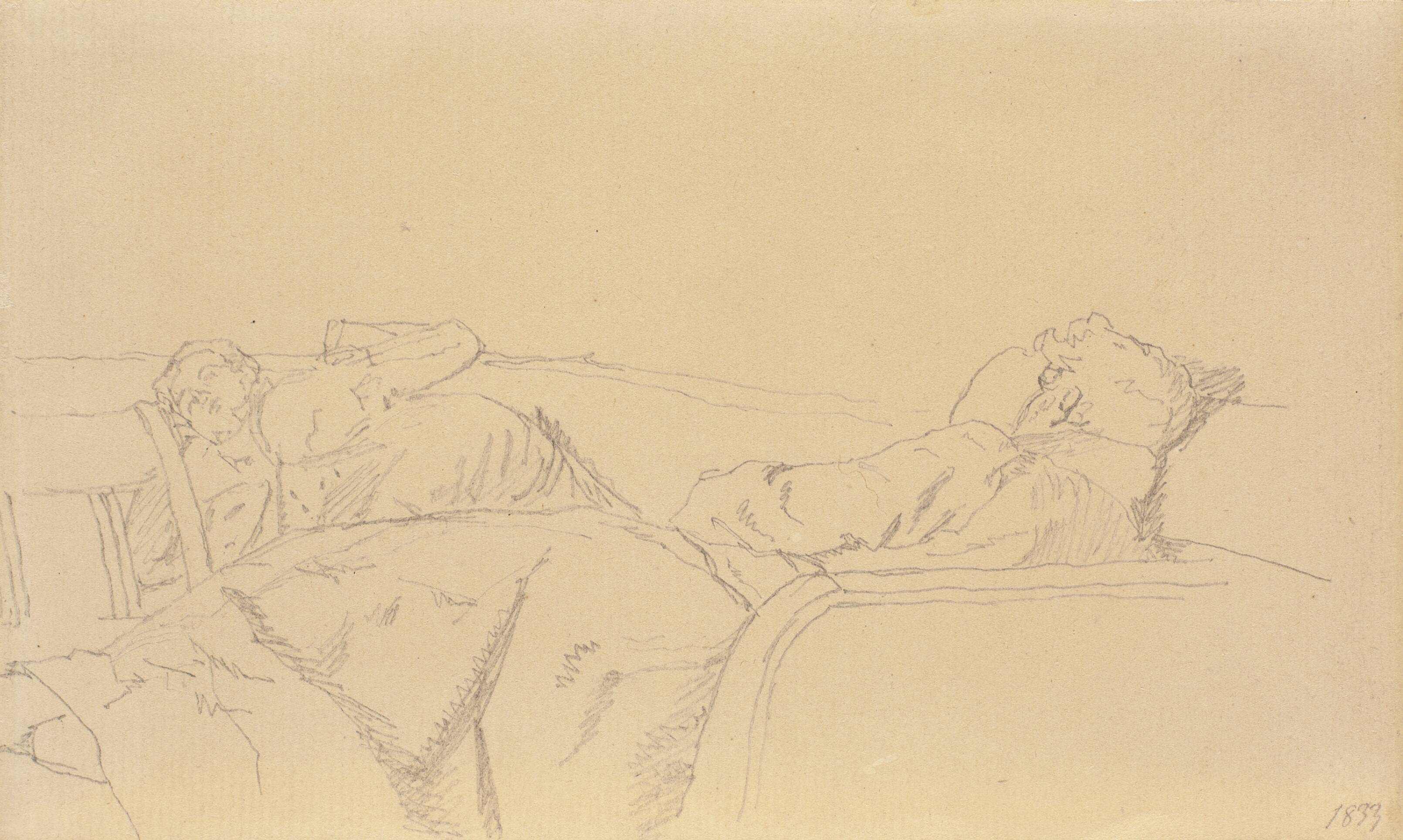 Kunstnerens fader og moder sover til middag