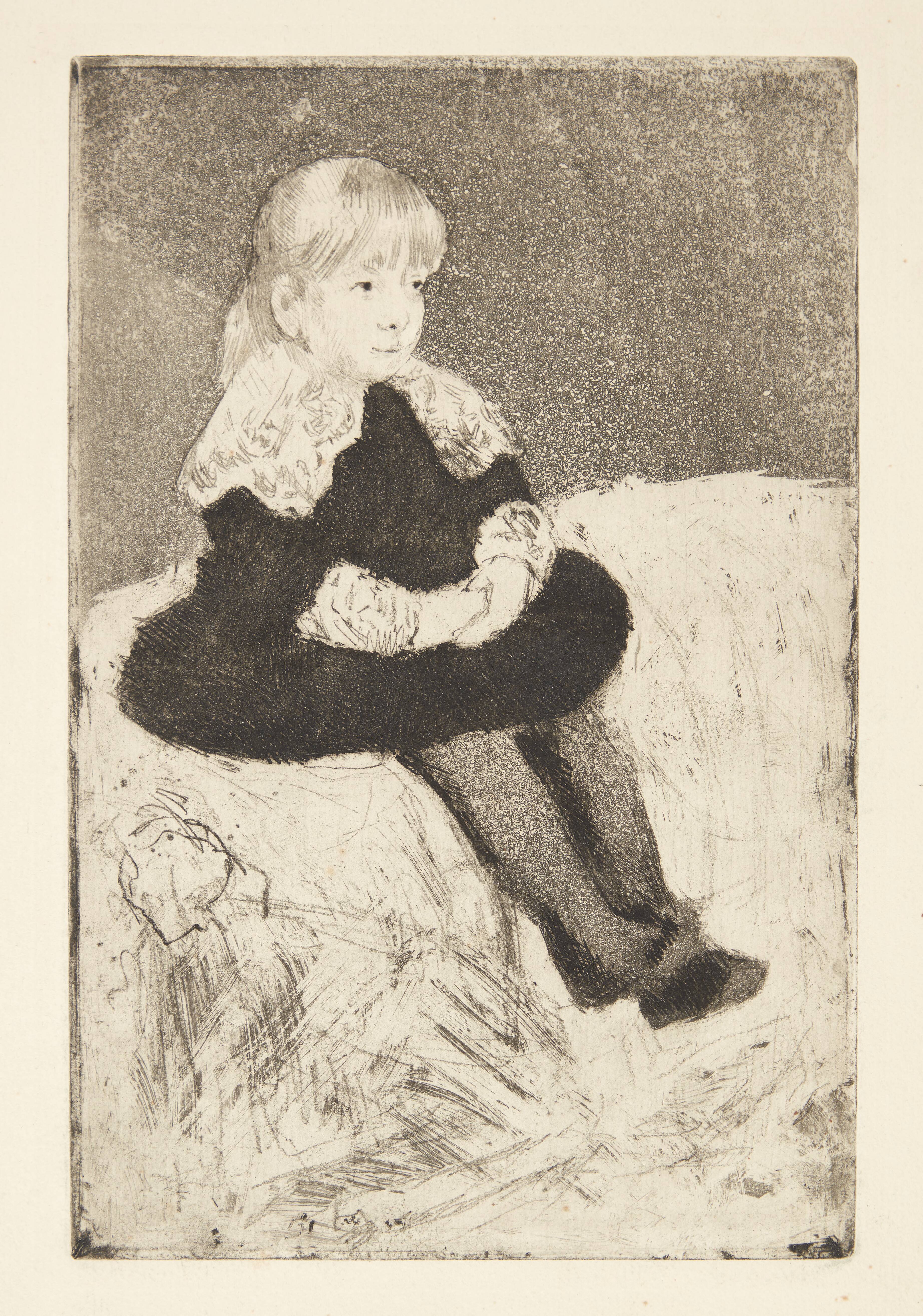 Mademoiselle Luguet siddende på en sofa