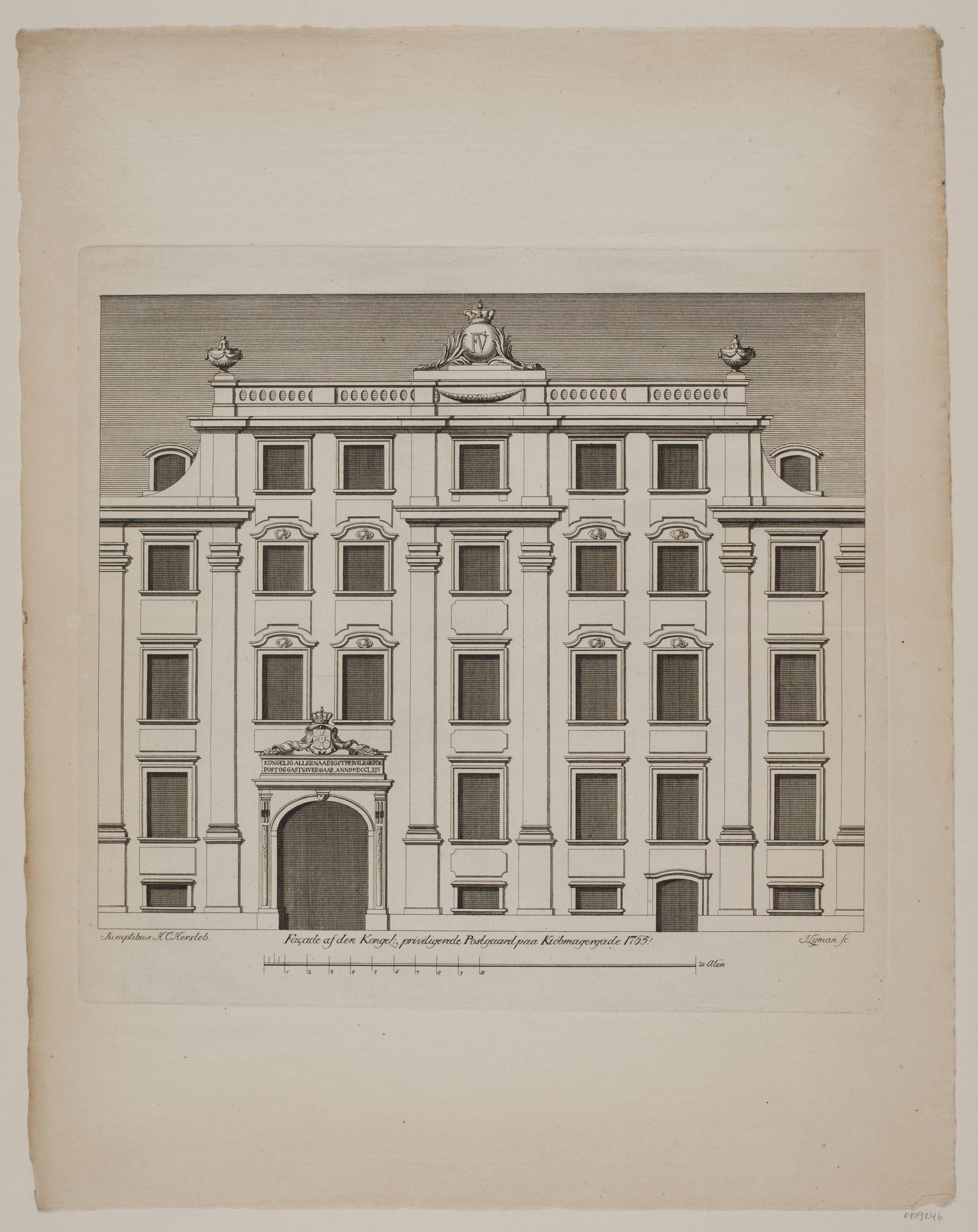 Facade af den kongelige priviligerede postgaard