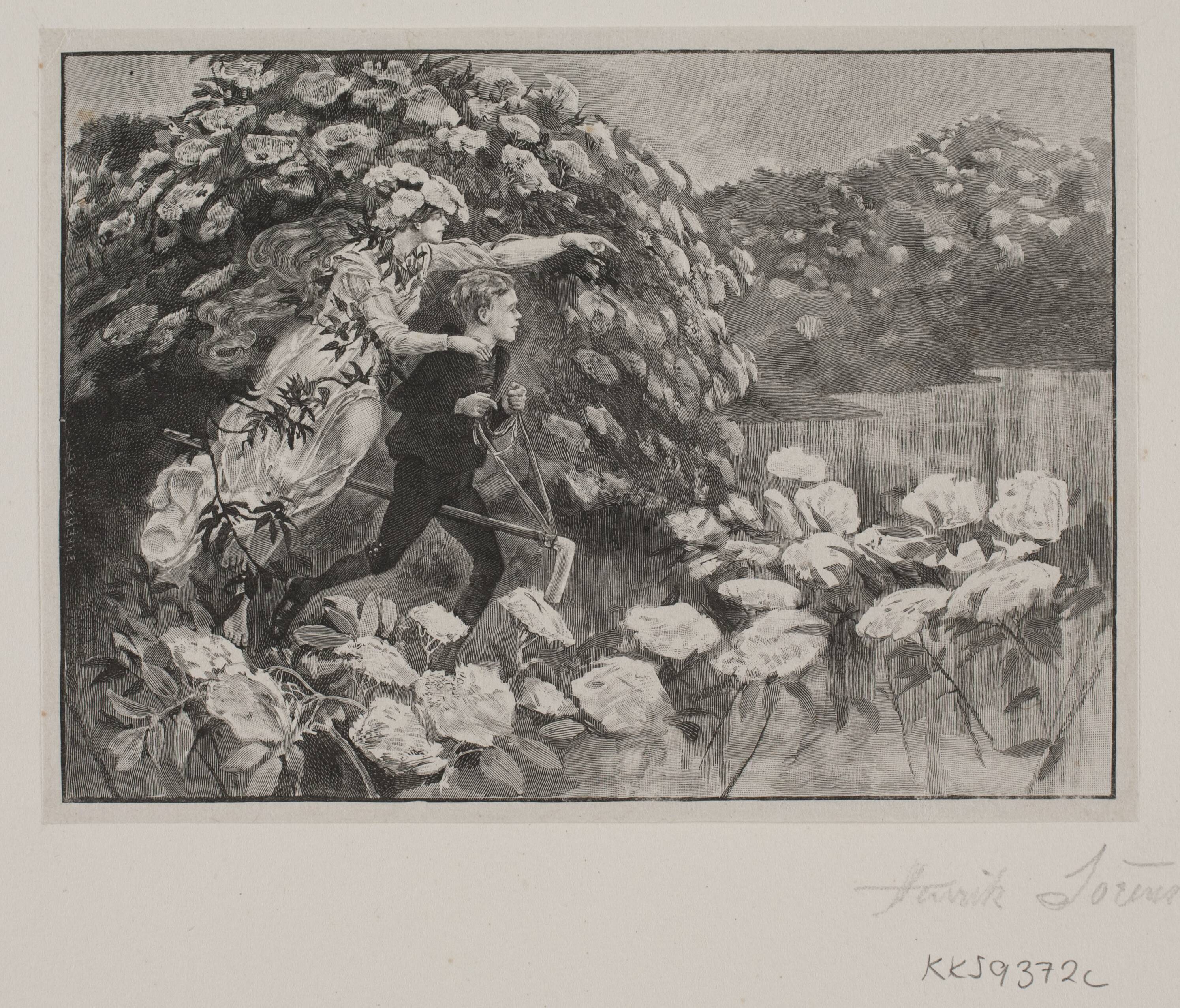 Illustration til H. C. Andersen: "Hyldemor"