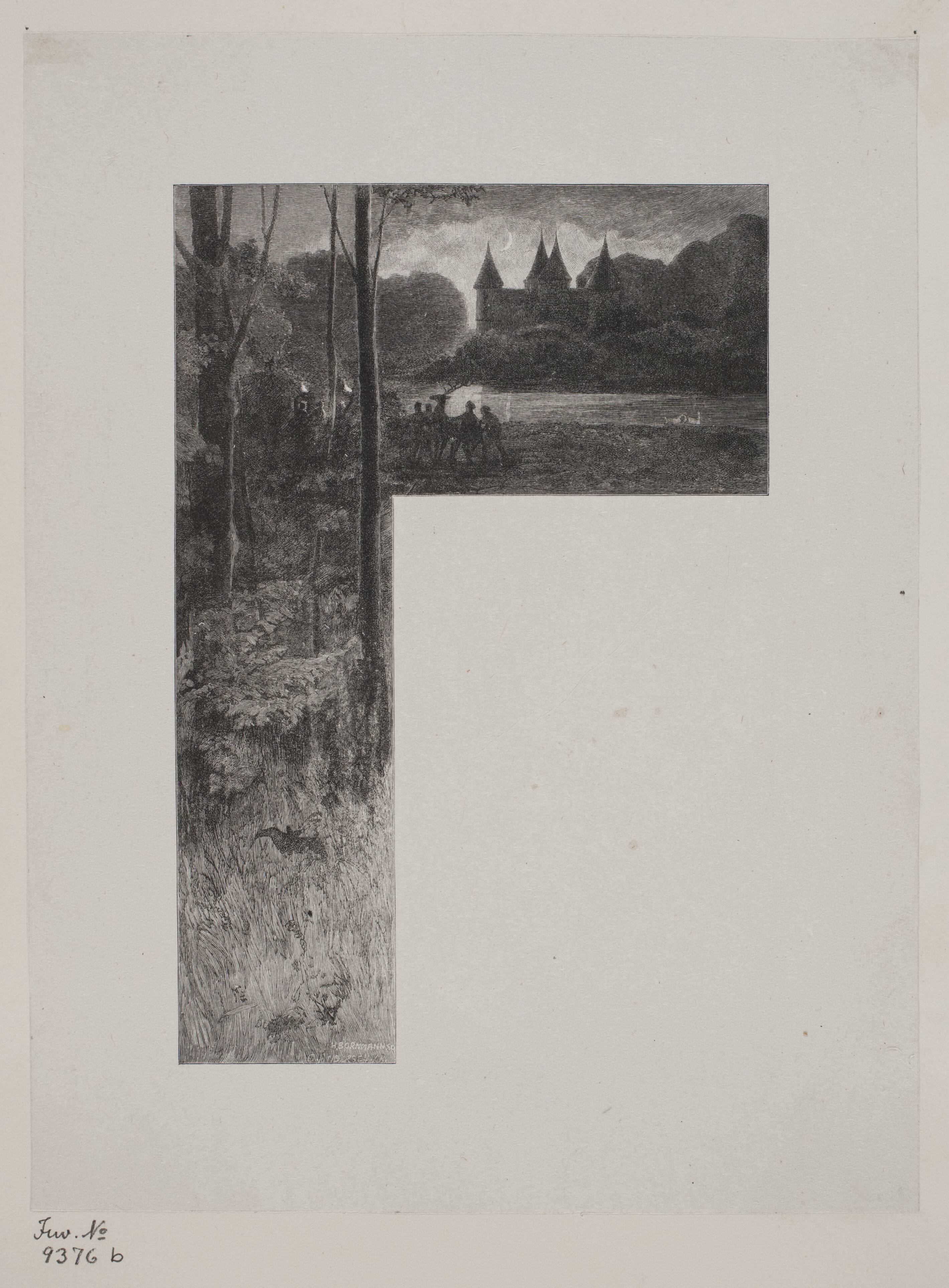 Illustration til Christian Winther, "Hjortens Flugt"