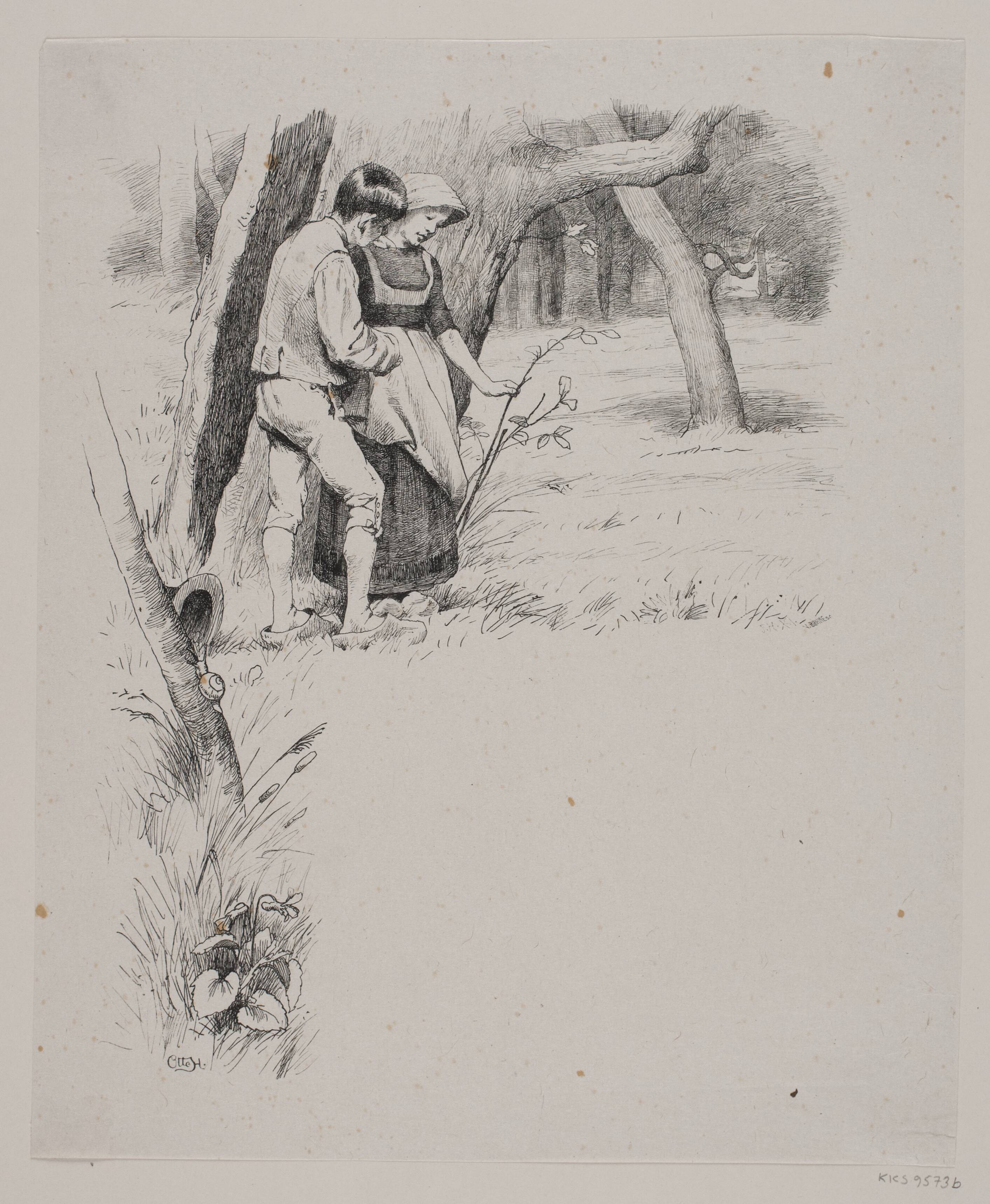 Illustration til Christian Winther, "Chresten og Lene"