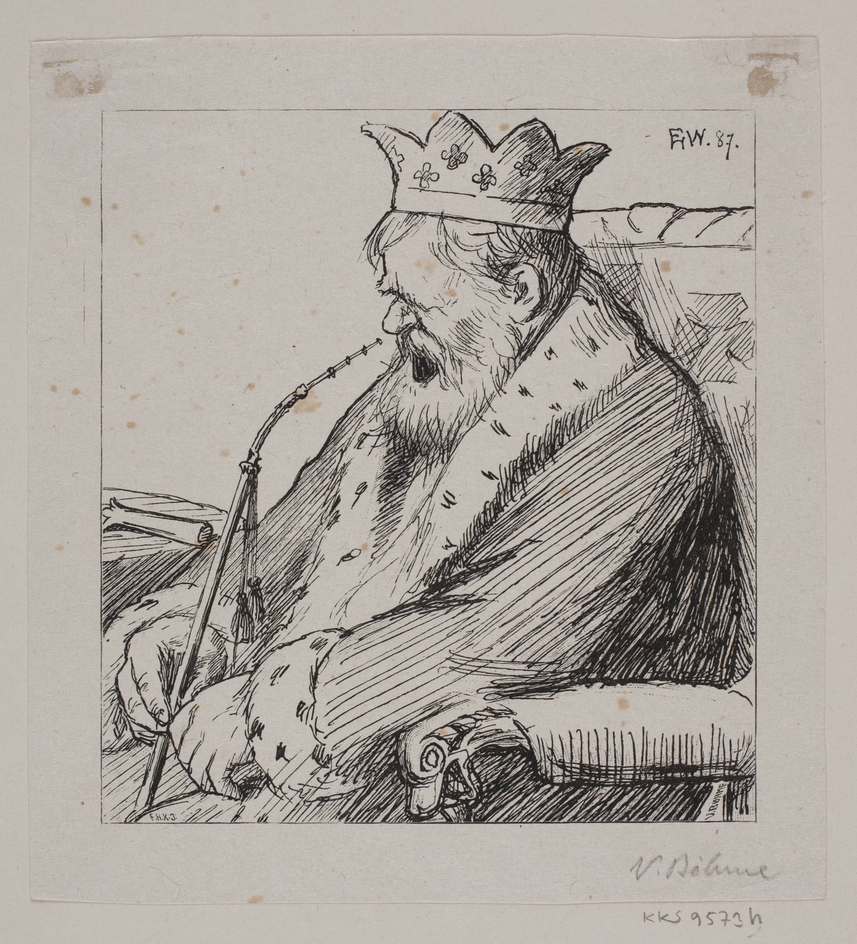 Illustration til "De tre kongsdøtre i berget det blå"