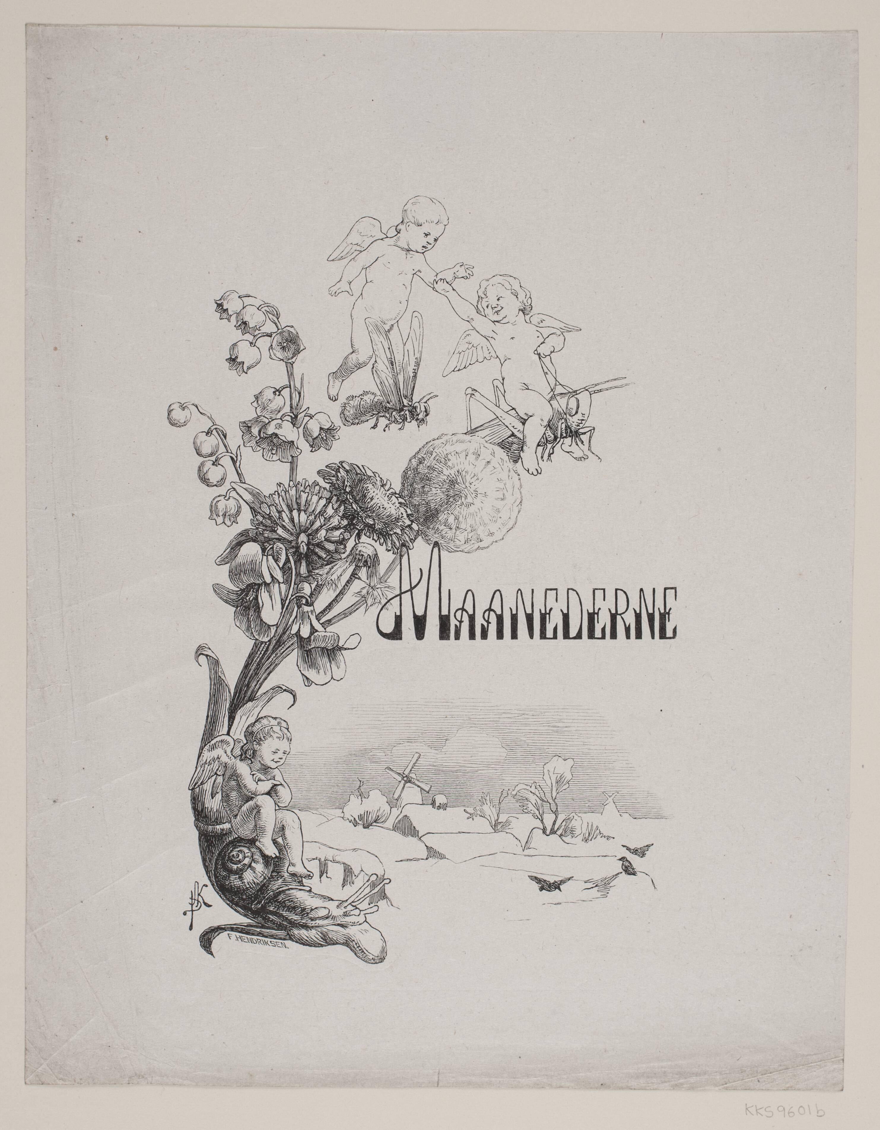 Titelvignet til C. Andersen og F. Hendriksen, "Maanederne"