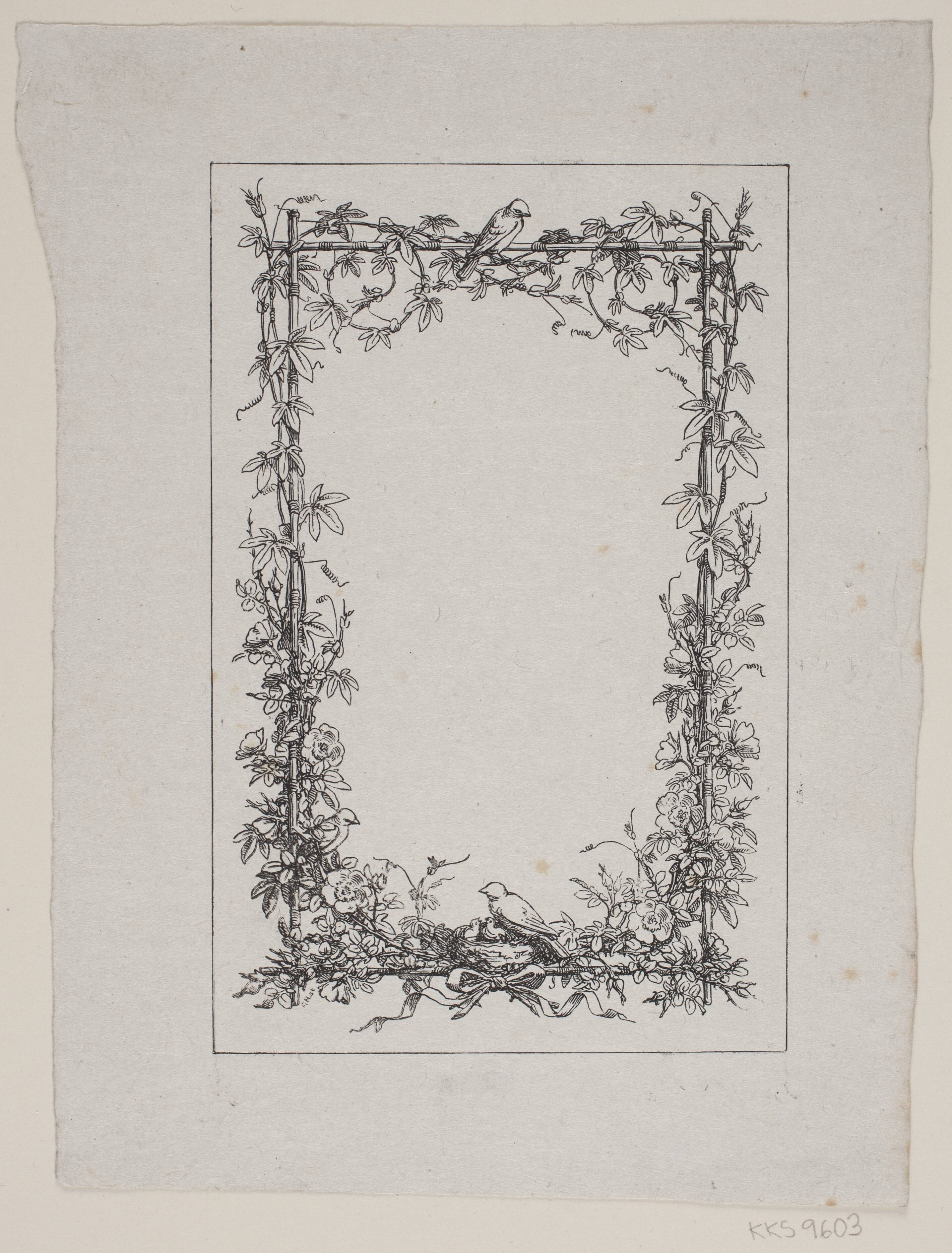 Indramning: Blomster og Fugle
