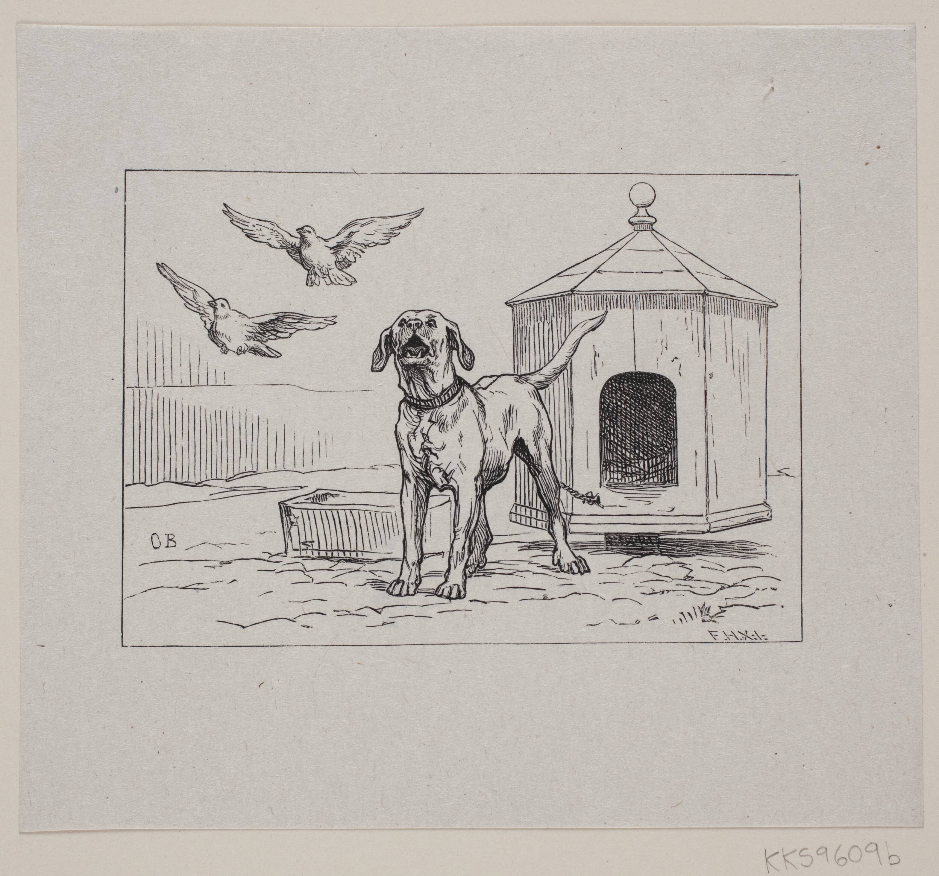 En Lænkehund ved sit Hus