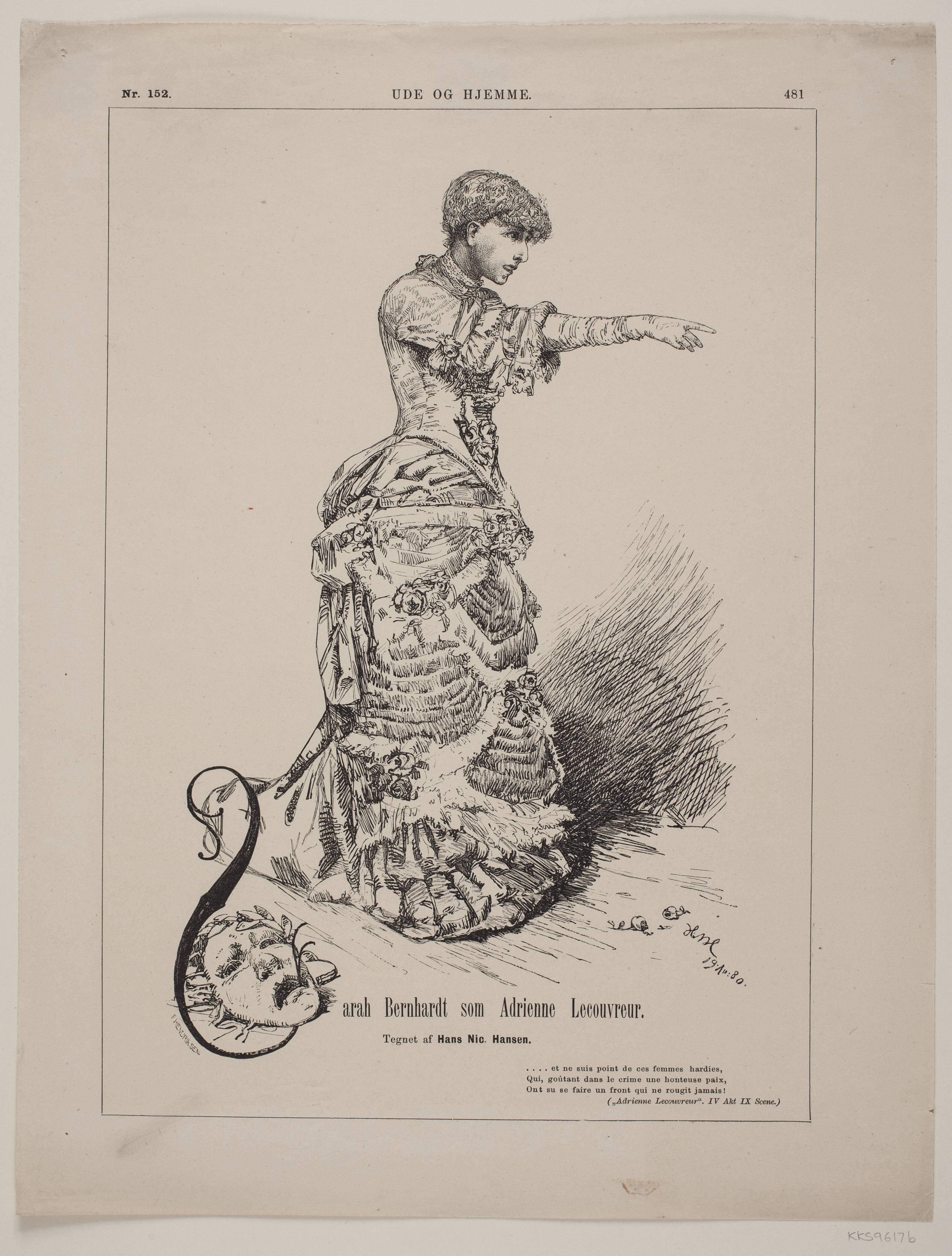 Sarah Bernhardt som Adrienne Lecouvreur