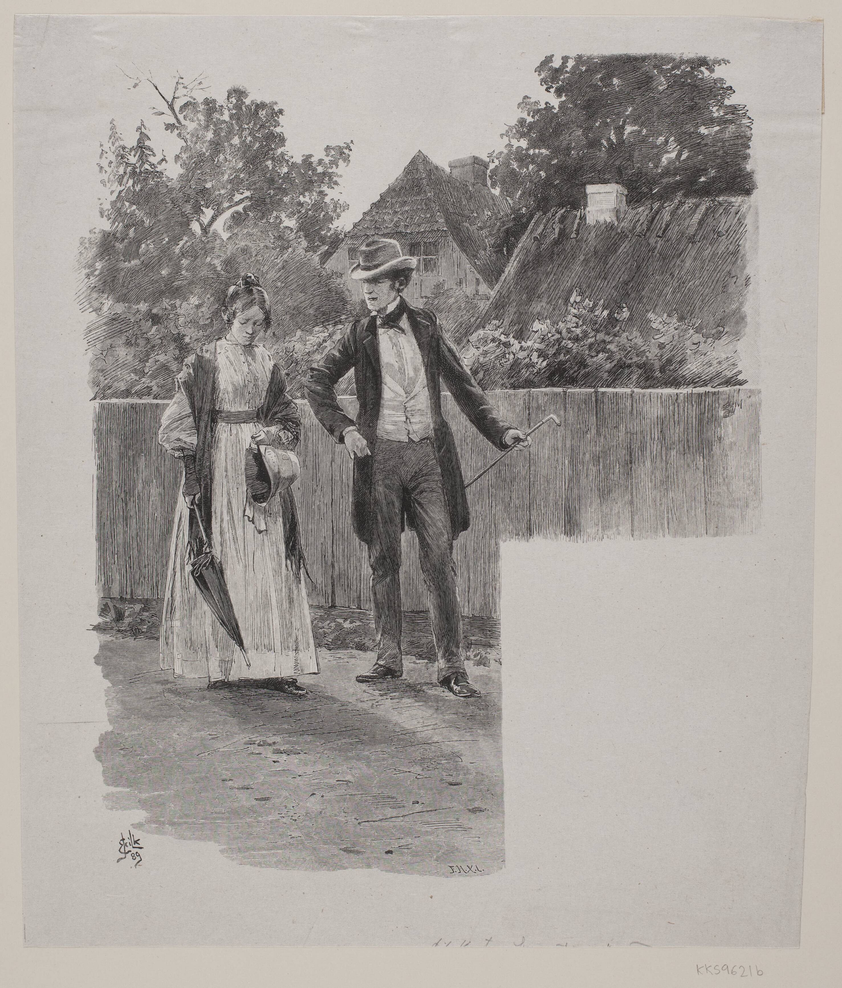 Illustration til H. Hertz, "Spadsereturen"