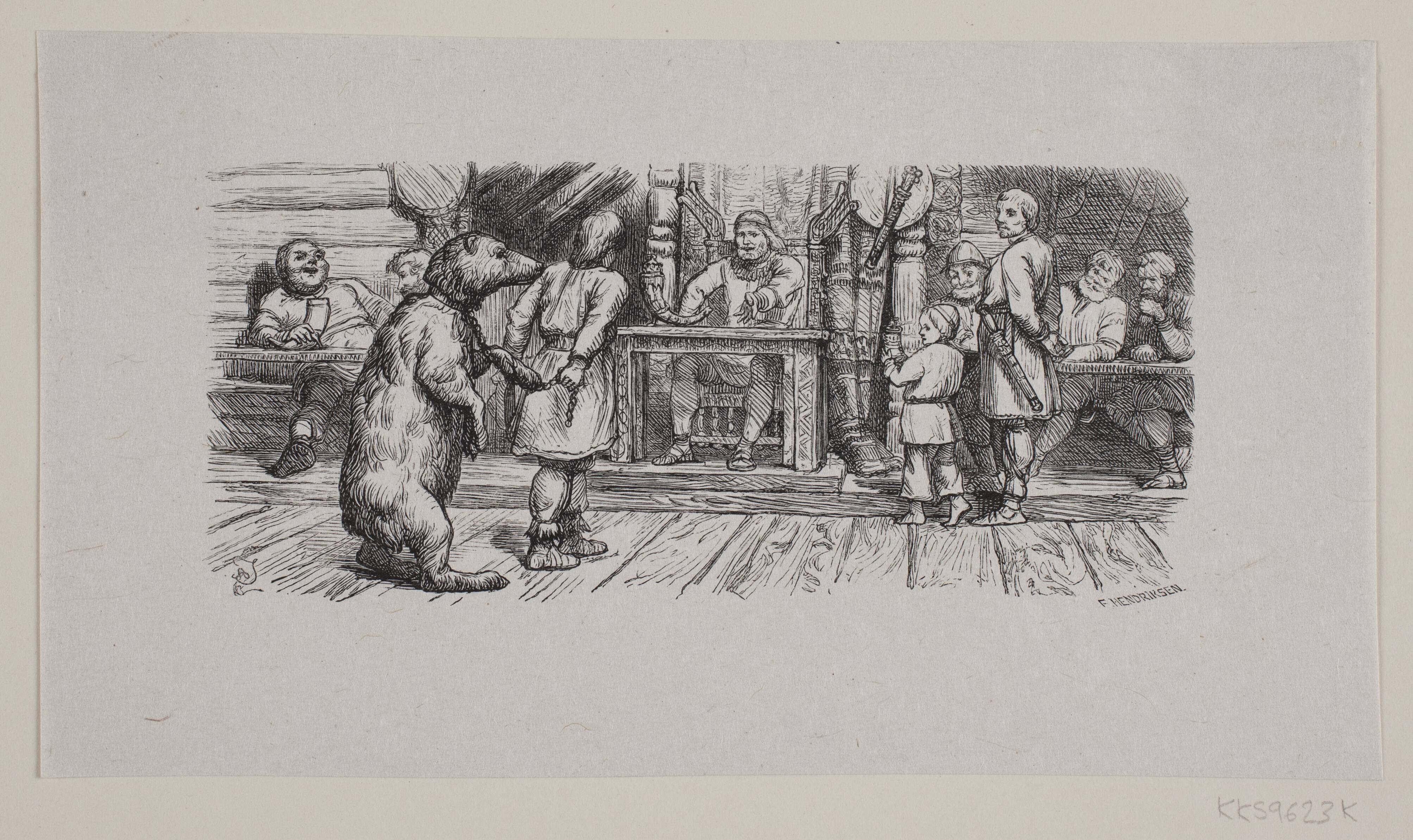 Illustration til Carl Ploug, "Kay Harald og Islændingen"
