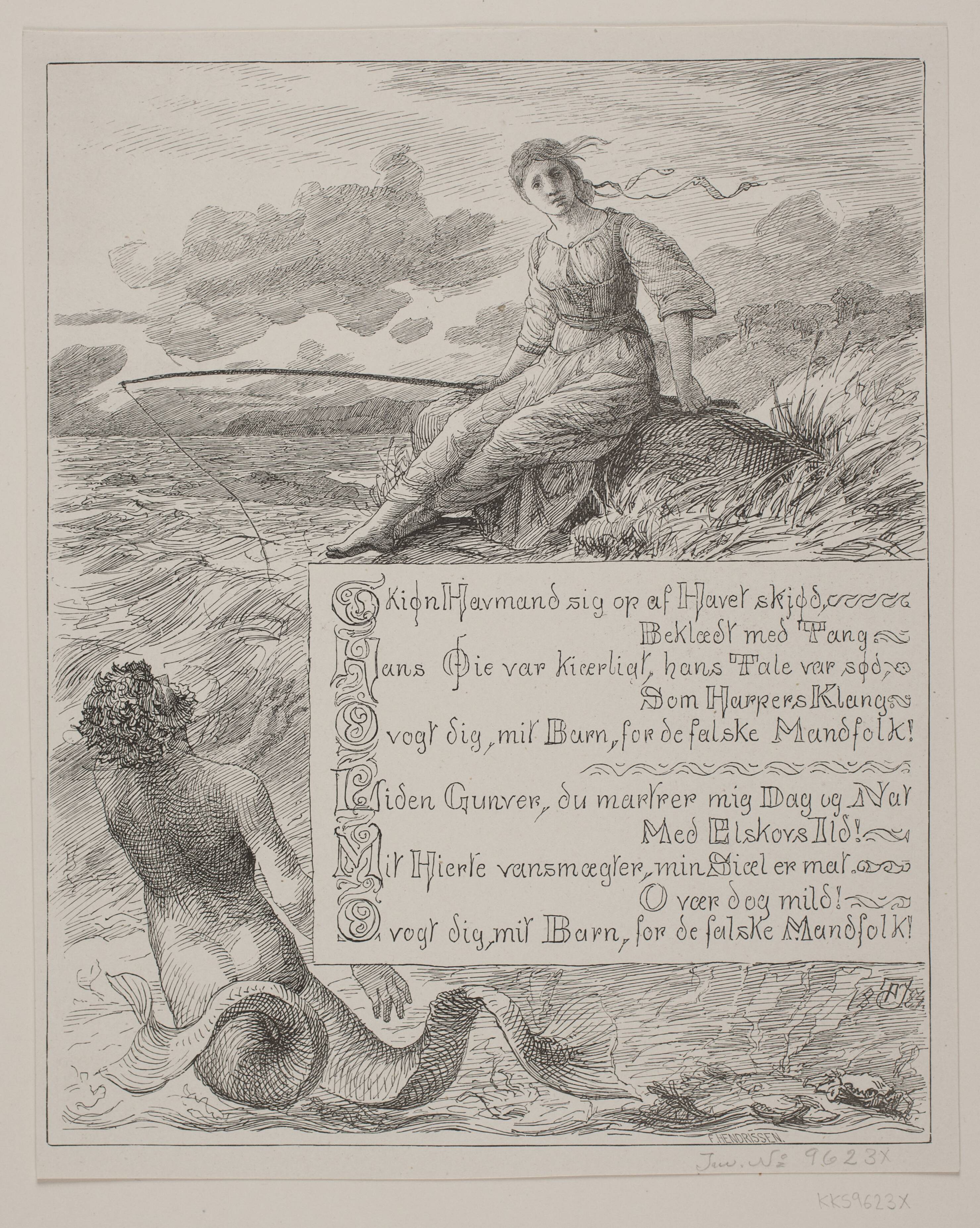 Illustration til Johannes Ewald, "Liden Gunver"