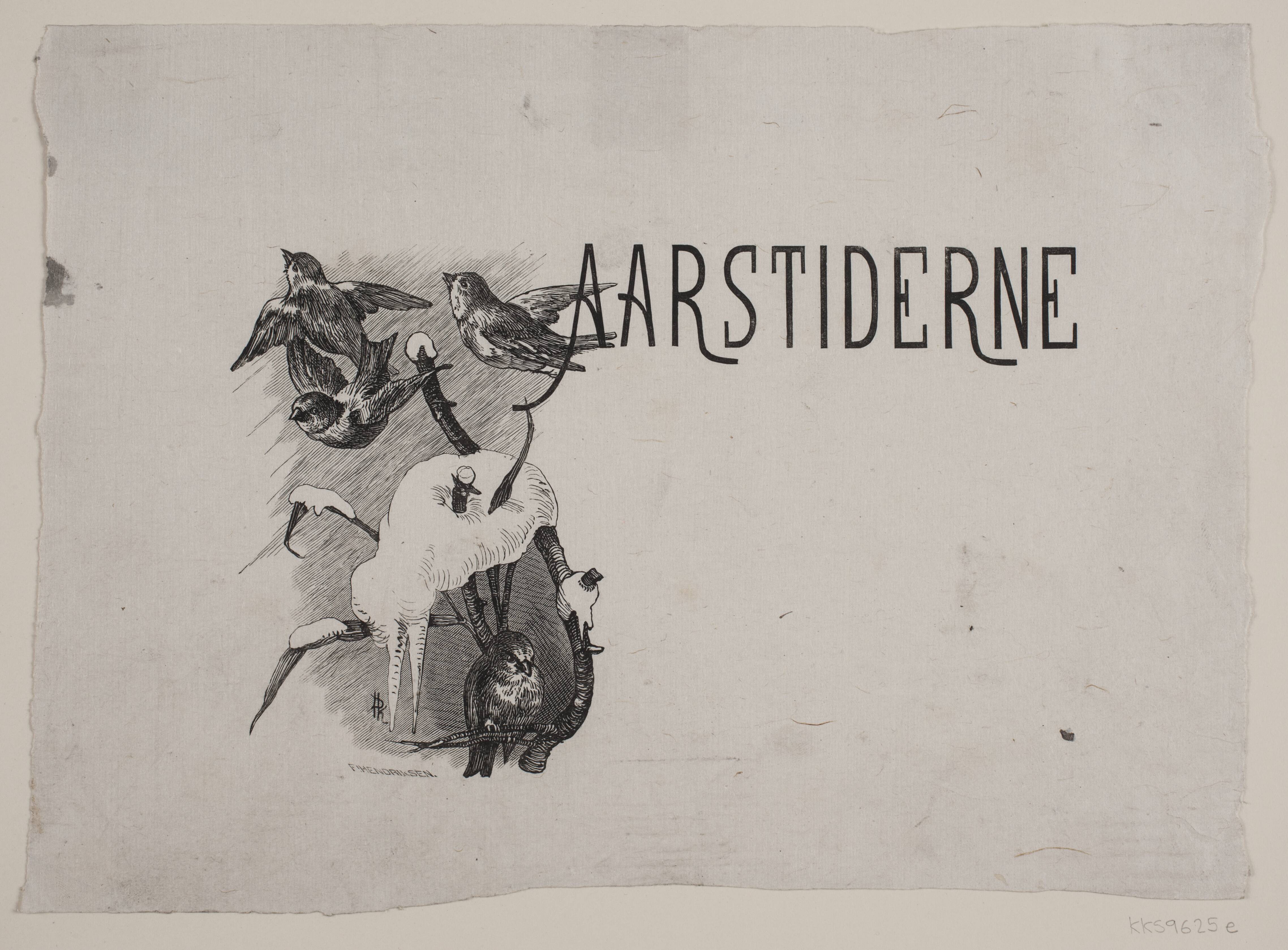 Vignet til "Aarstiderne", digtsamling af Holger Drachmann
