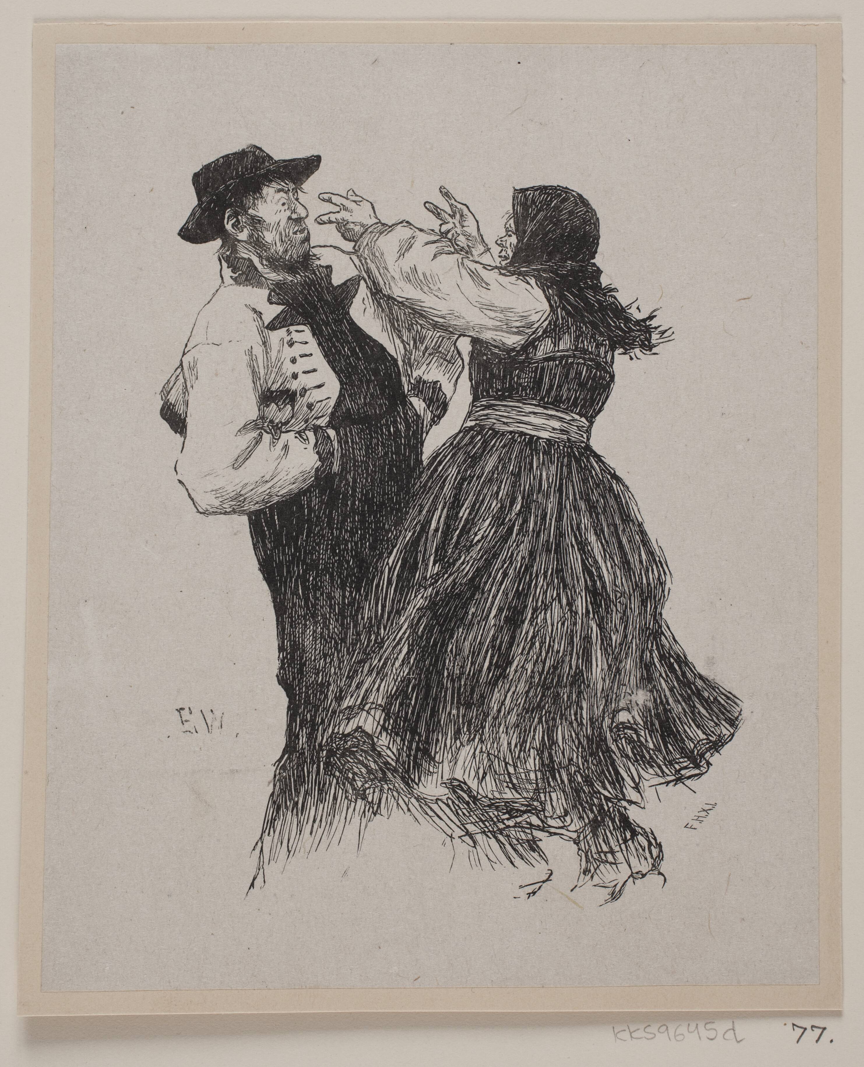 Illustration til "Kjærringen mod strømmen"
