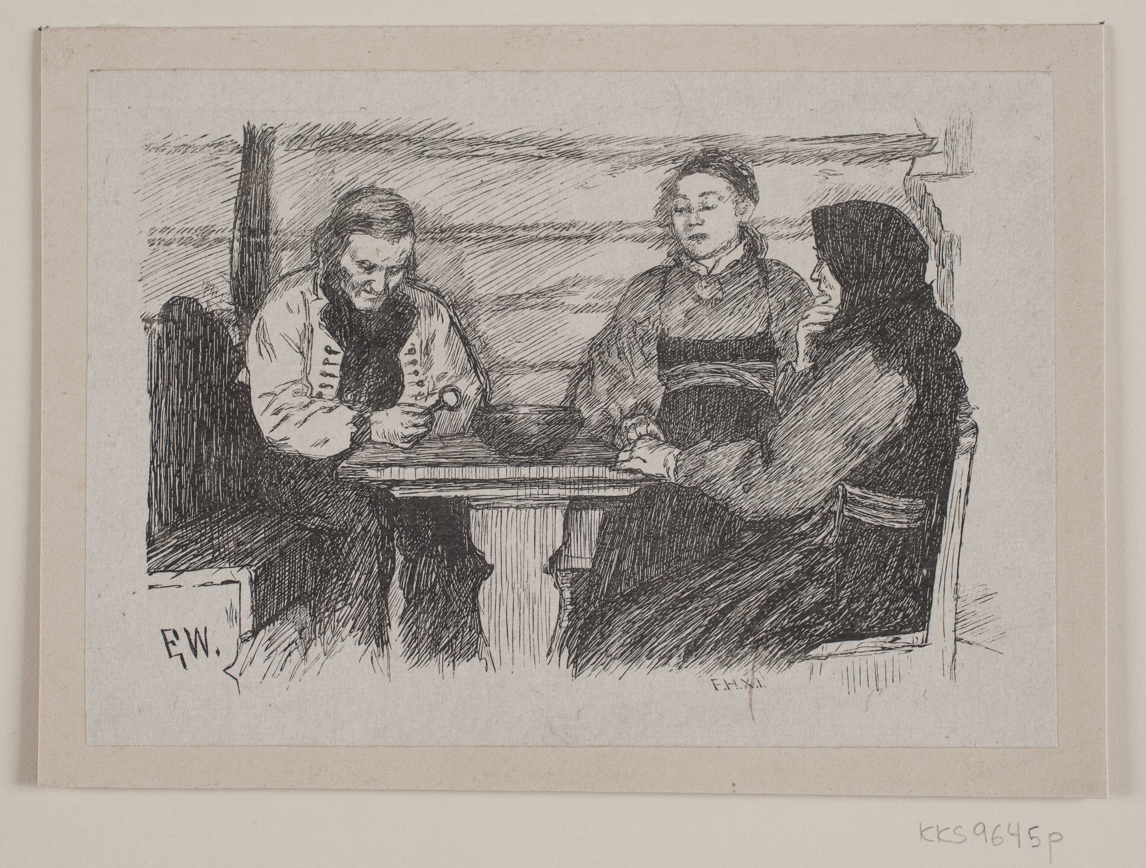 Illustration til "Stabursnøgelen i Rokkehovedet"