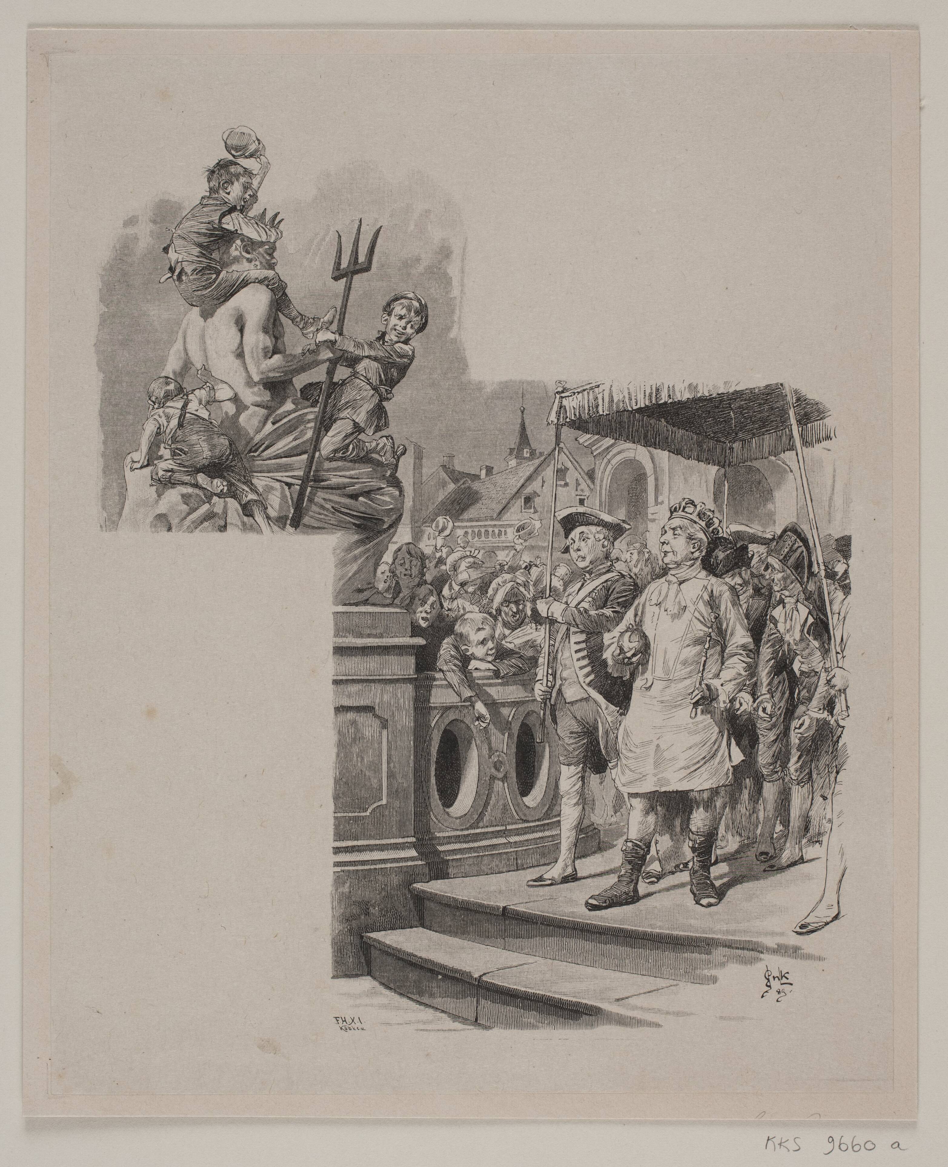 Illustration til H.C. Andersen: "Kejserens nye klæder"