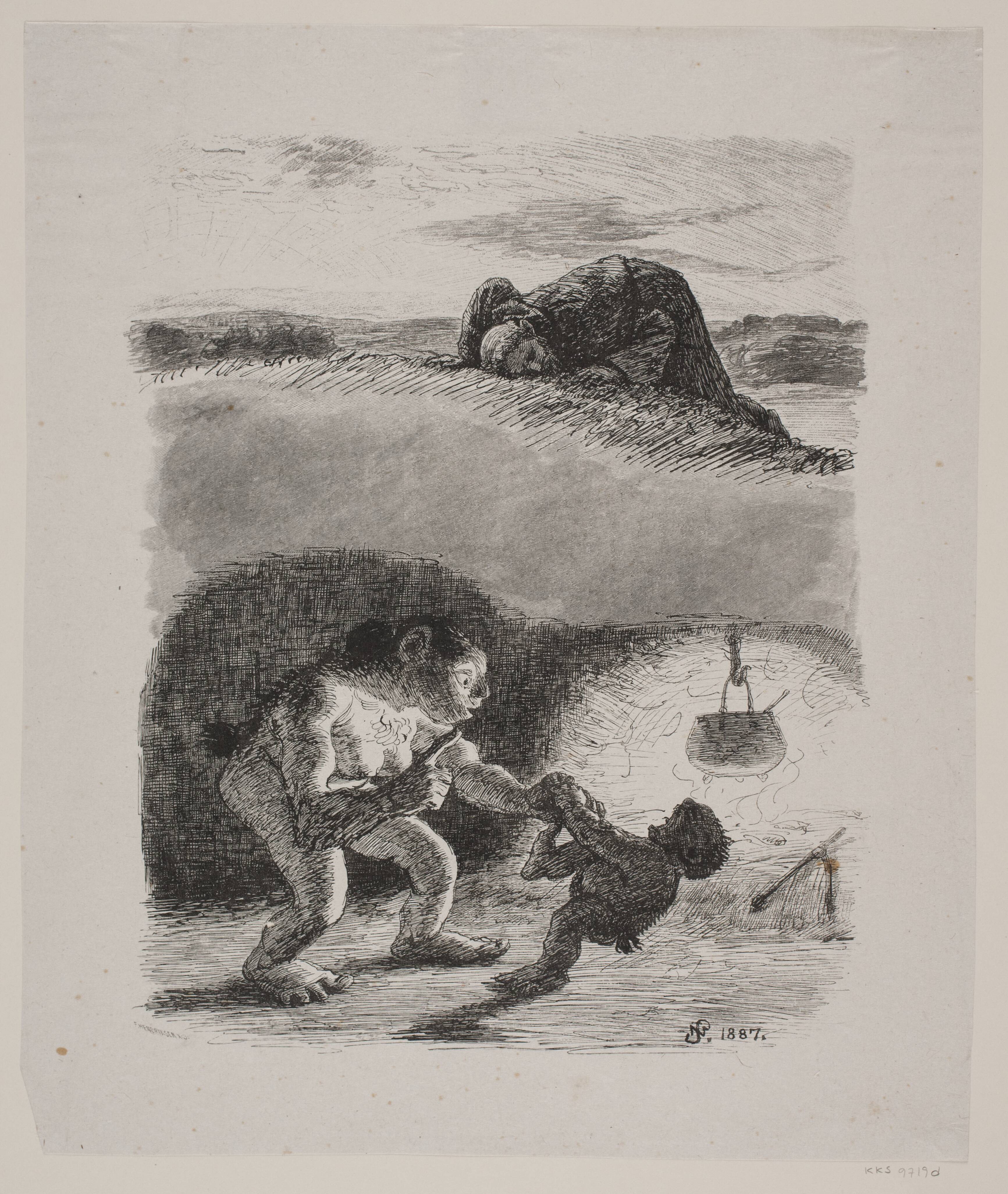Illustration til Poul Martin Møller, "Sct. Laurentius"