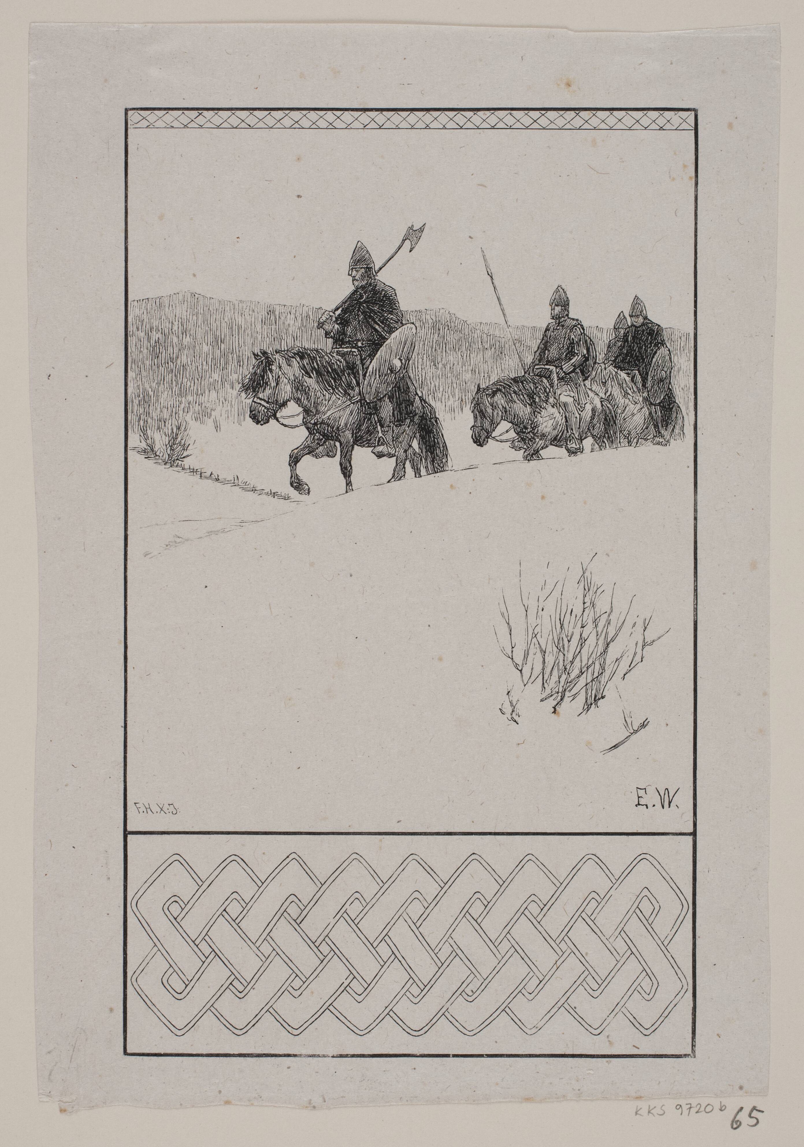 Bagsideillustration til Nordahl Rolfsen, Vor fædres liv