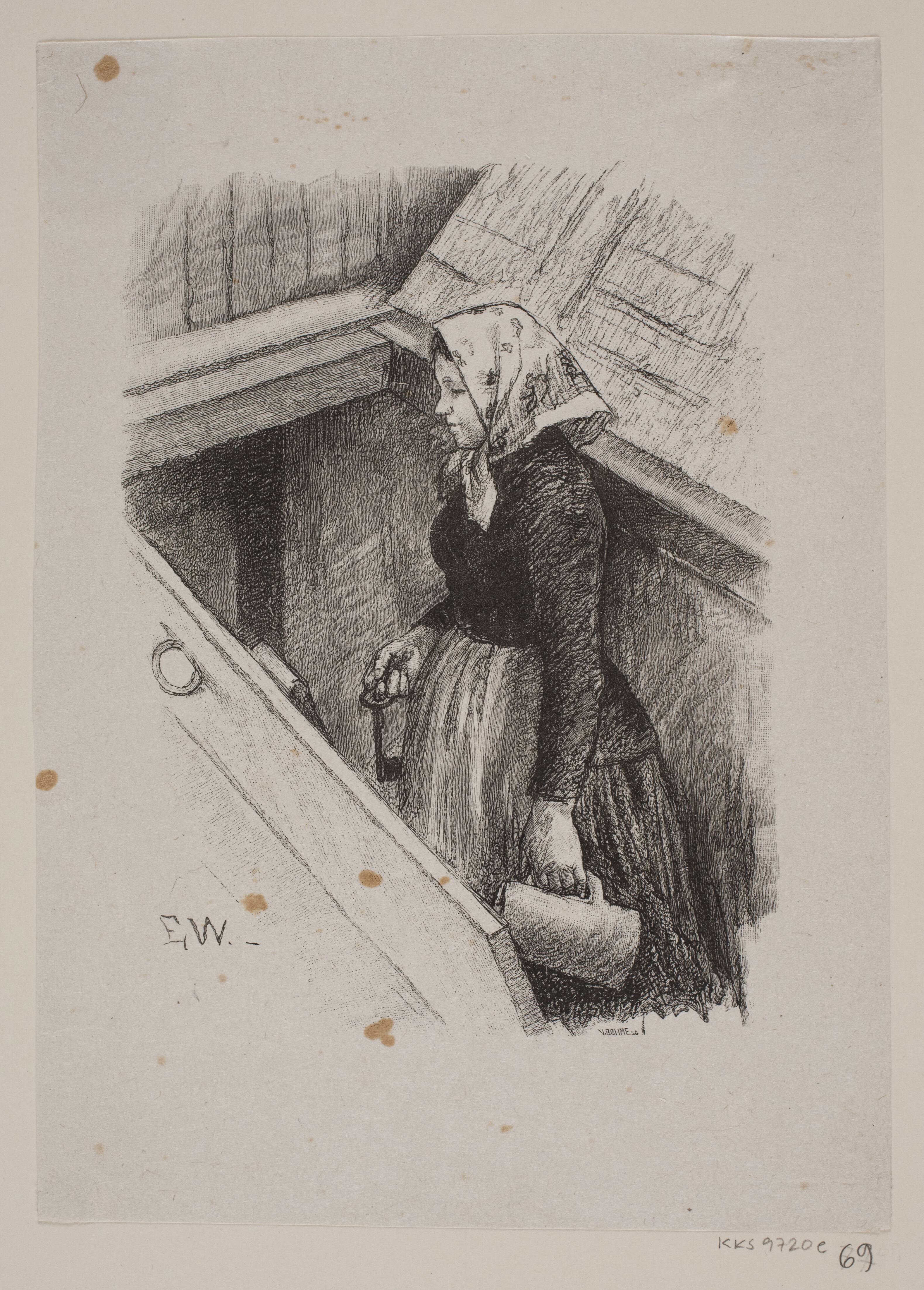Illustration til "Hanen og tophønen"