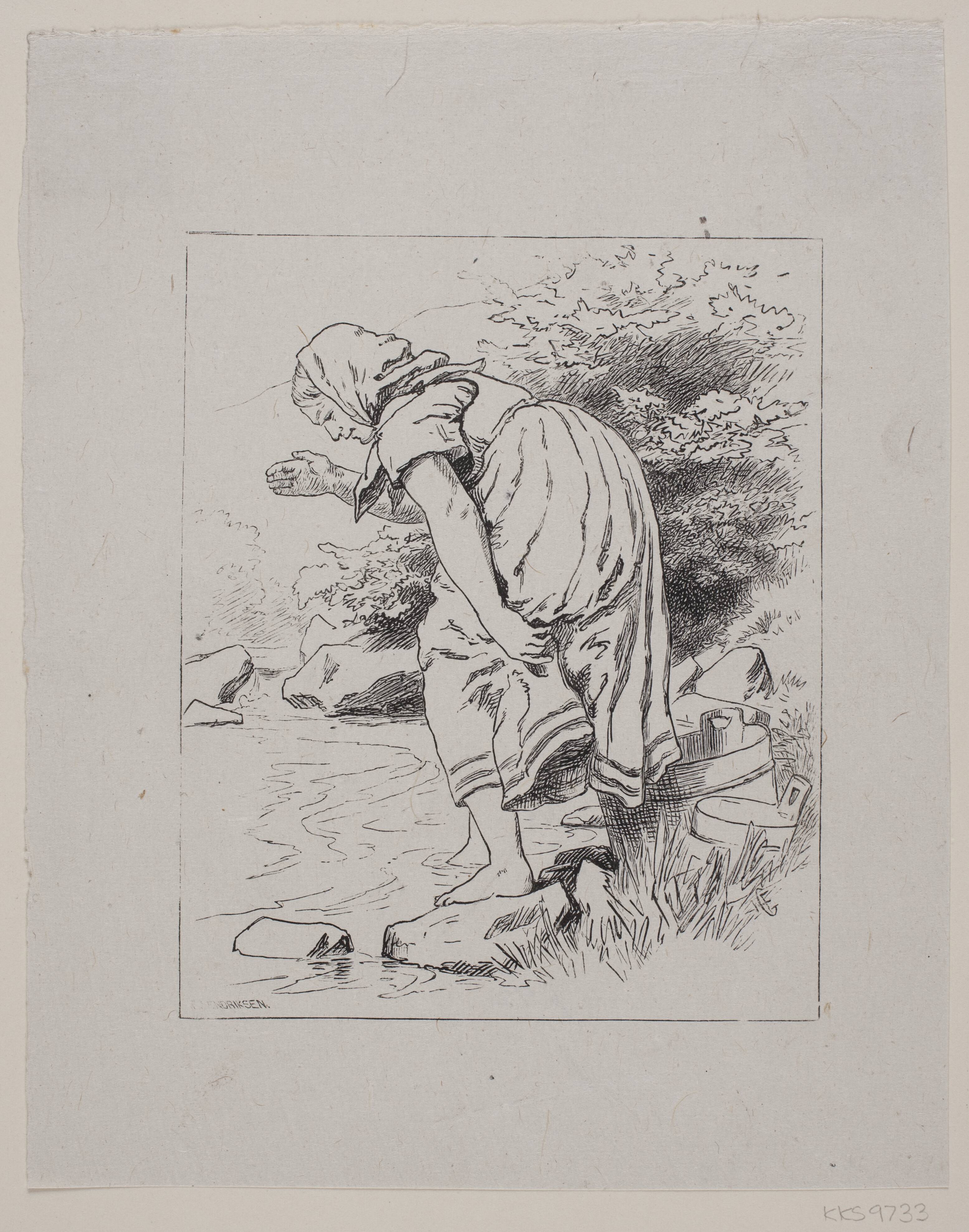 Illustration til eventyret "En Tiurleg i Holleia"