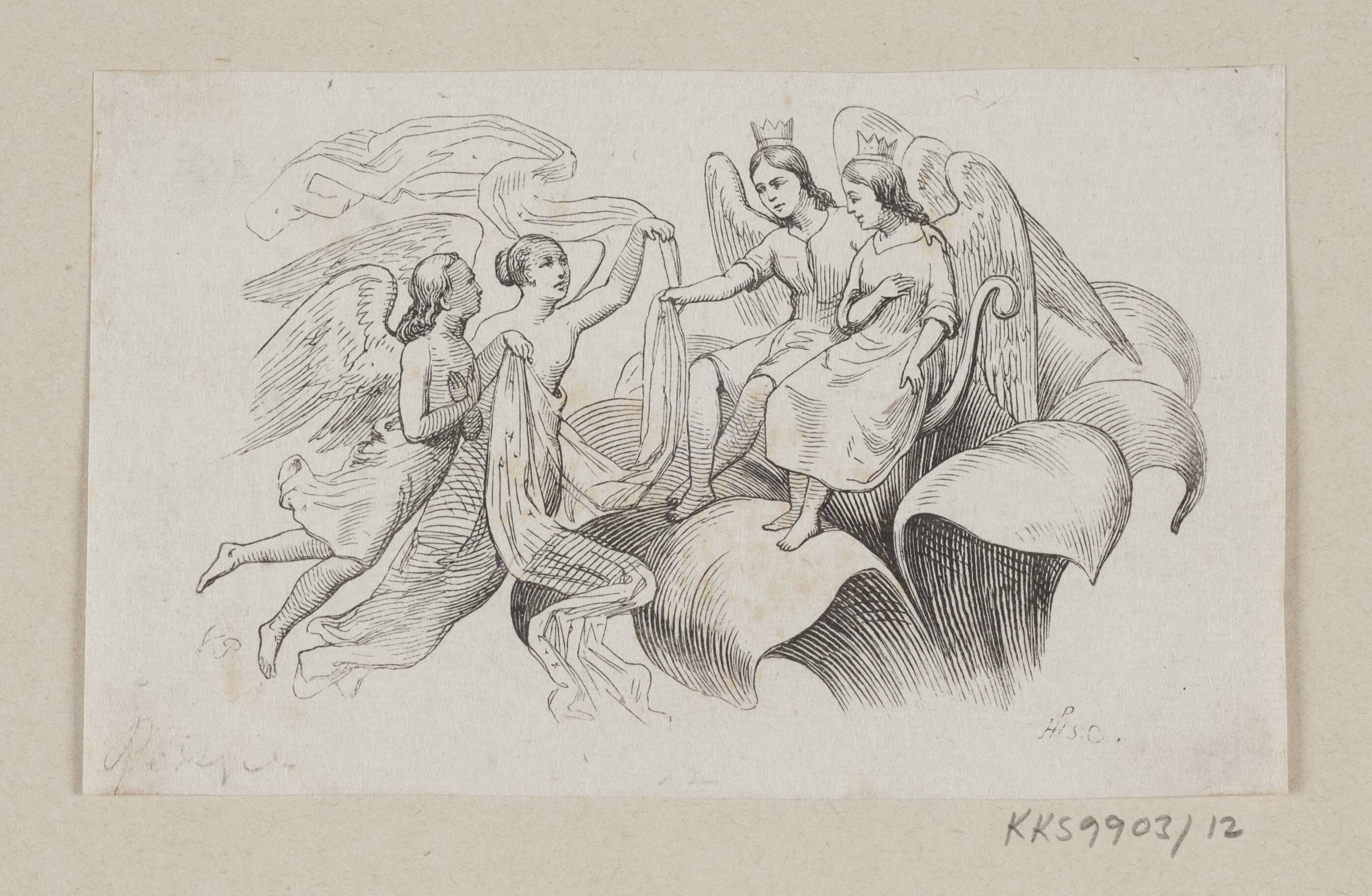Illustration til "Tommelise" i H.C. Andersen, "Eventyr og Historier", Bind 1