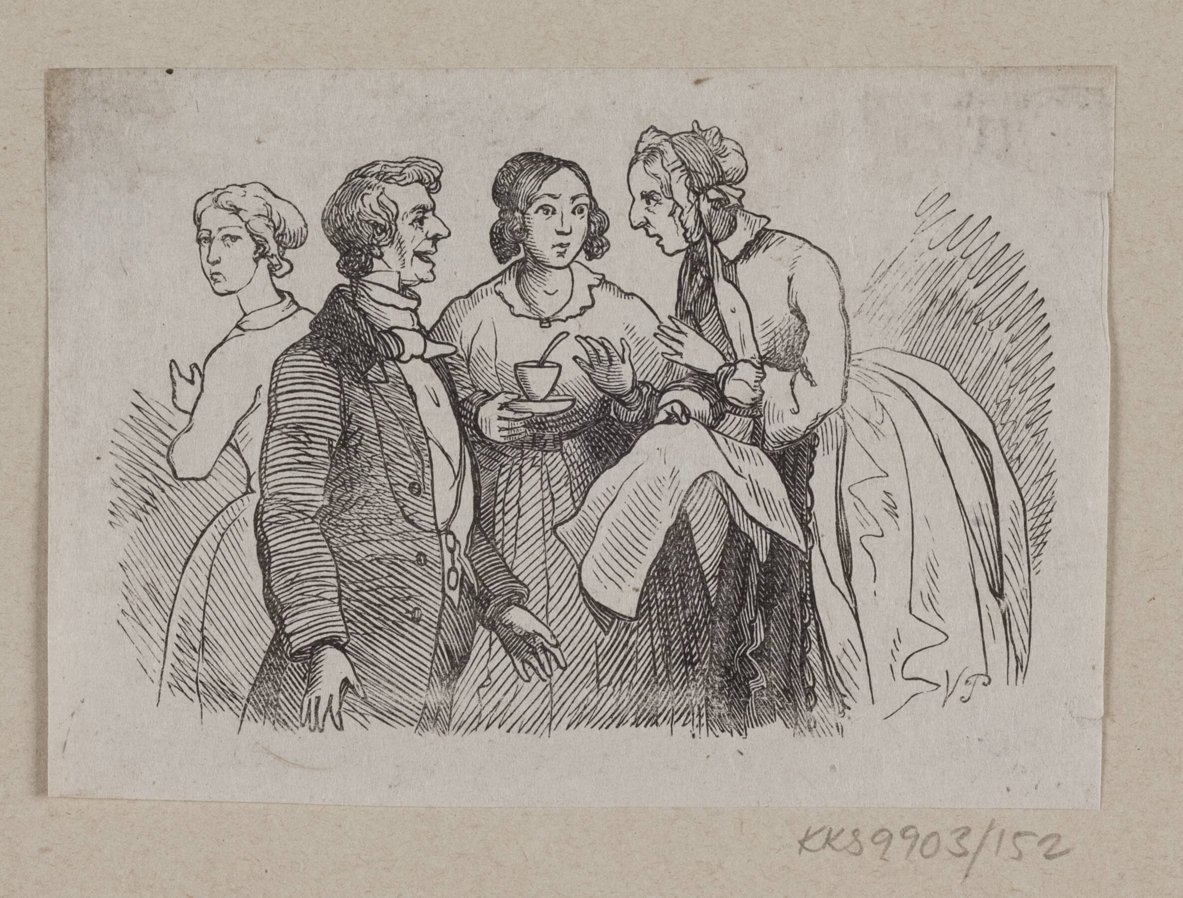 Illustration til "Det er ganske vist" i H.C. Andersen, "Eventyr og Historier", Bind 2