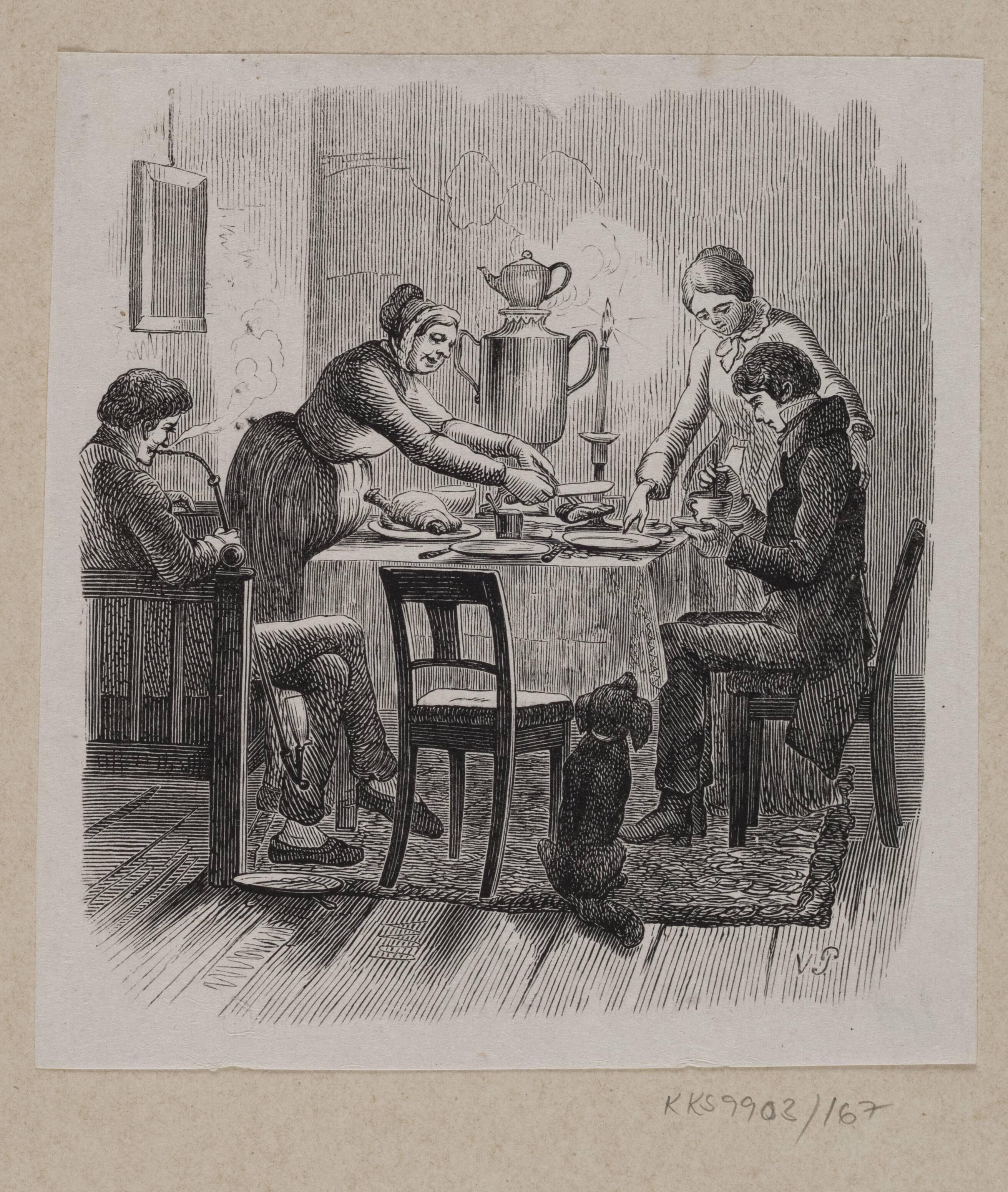 Illustration til "Under Piletræet" i H.C. Andersen, "Eventyr og Historier", Bind 2