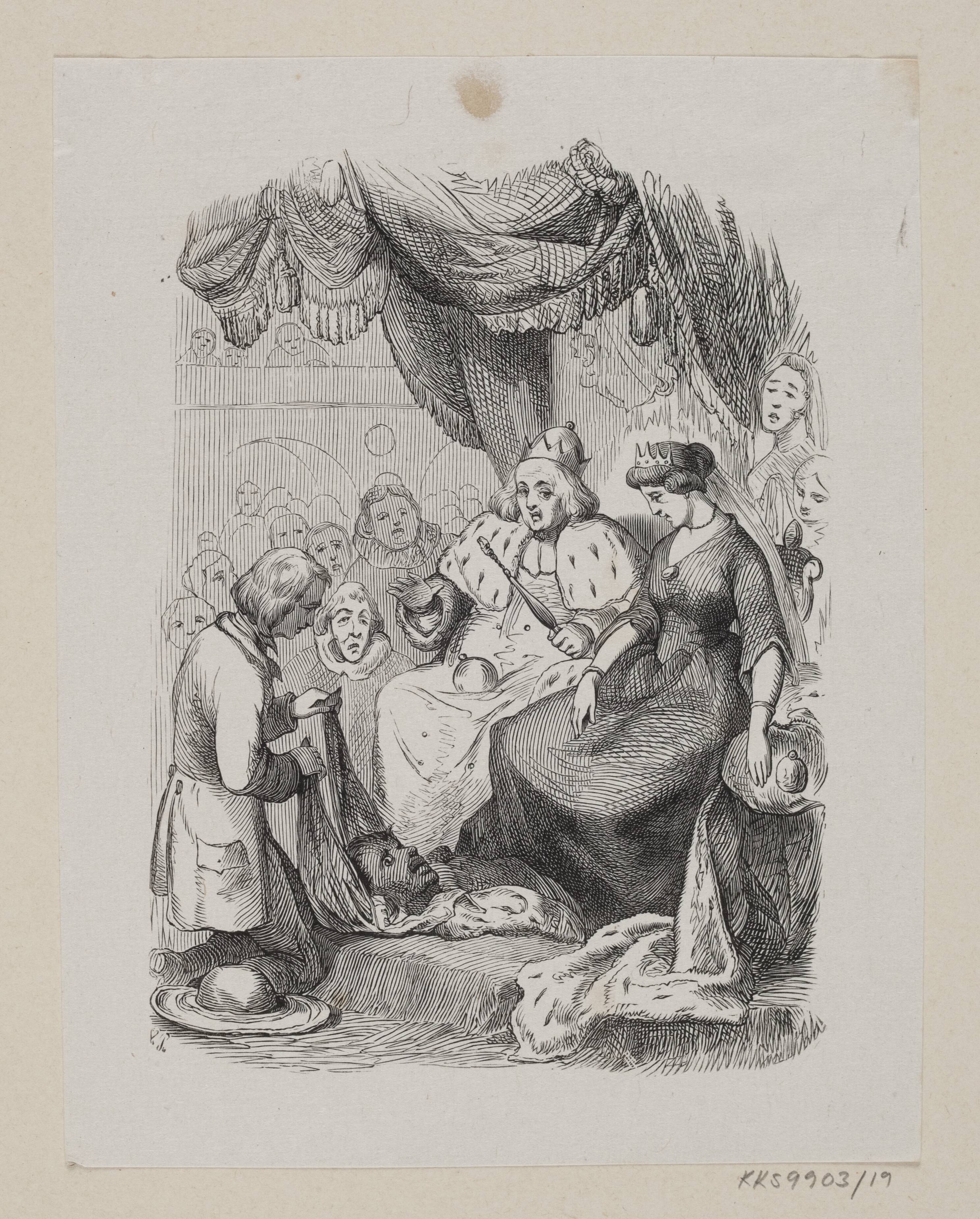 Illustration til "Reisekammeraten" i H.C. Andersen, "Eventyr og Historier", Bind 1