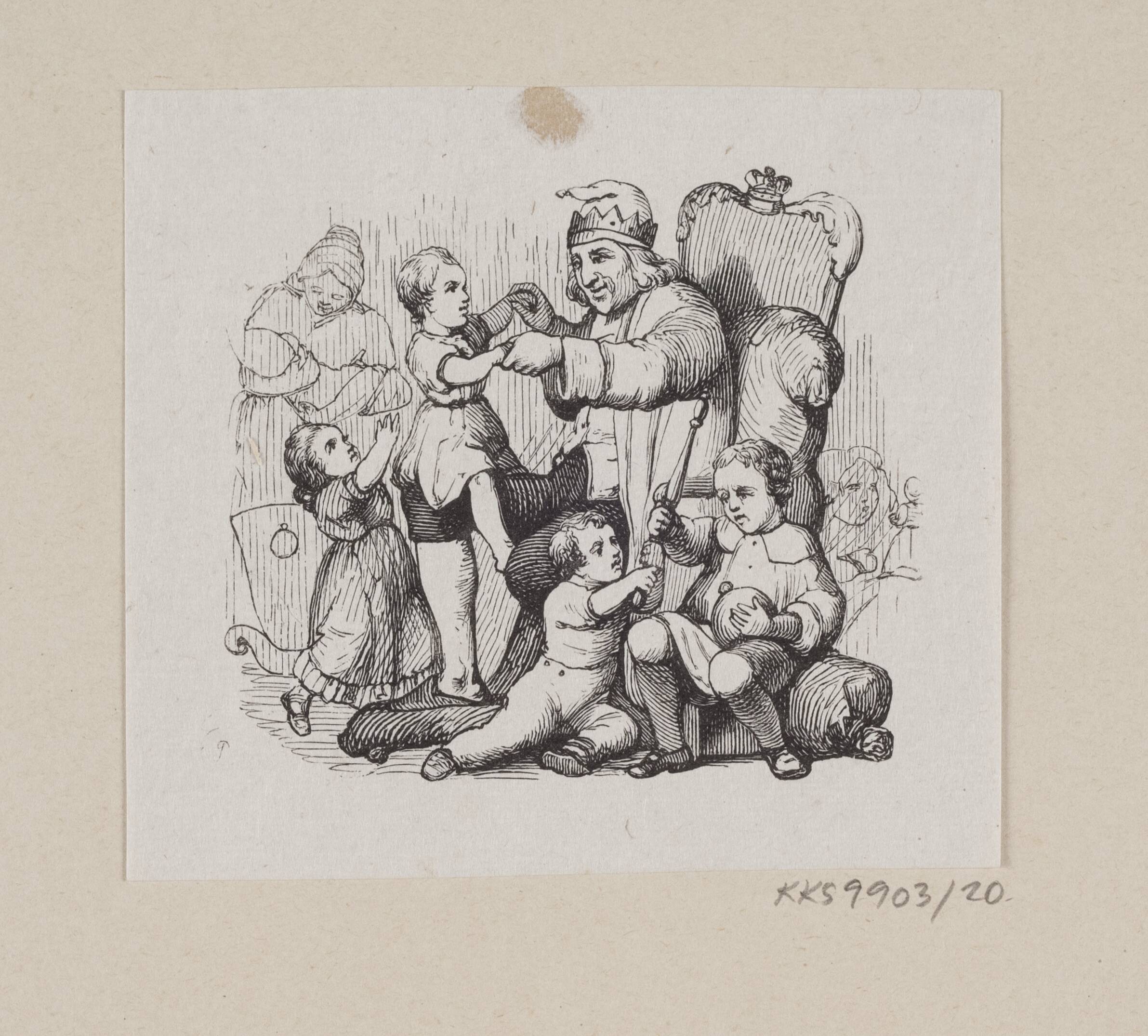 Illustration til "Reisekammeraten" i H.C. Andersen, "Eventyr og Historier", Bind 1