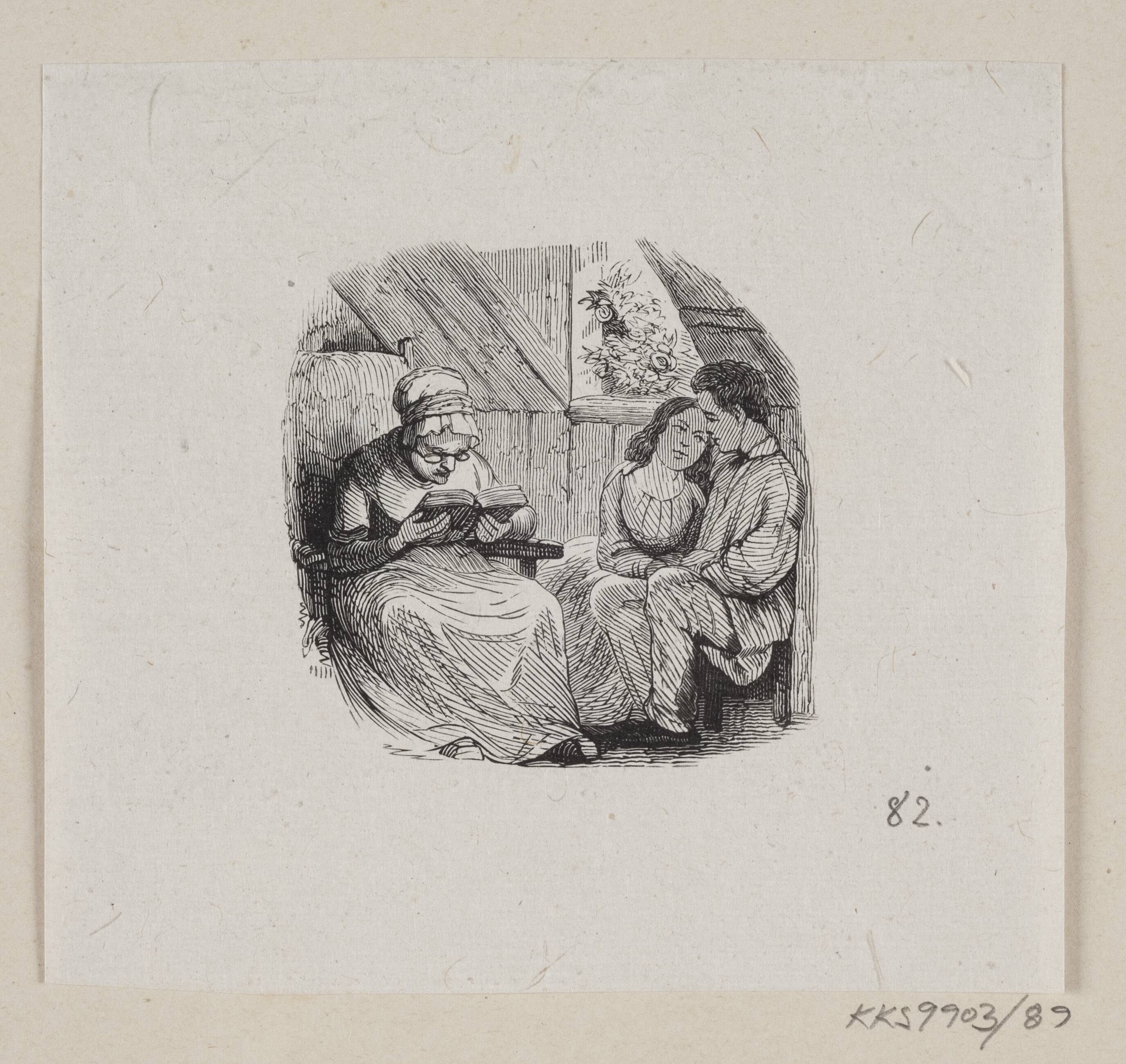 Illustration til "Snedronningen" i H.C. Andersen, "Eventyr og Historier", Bind 1