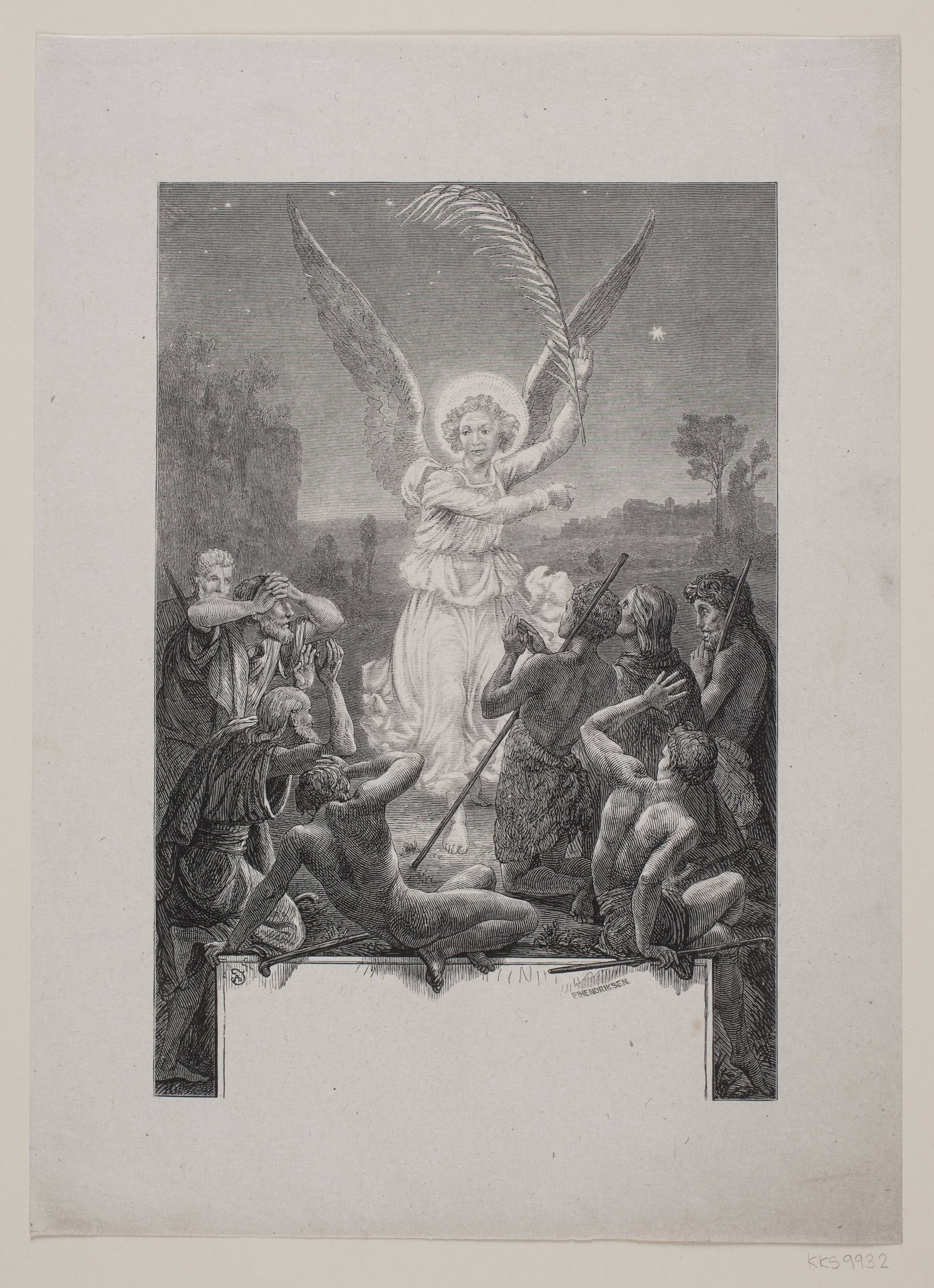 Illustration til "December", digt af Grundtvig