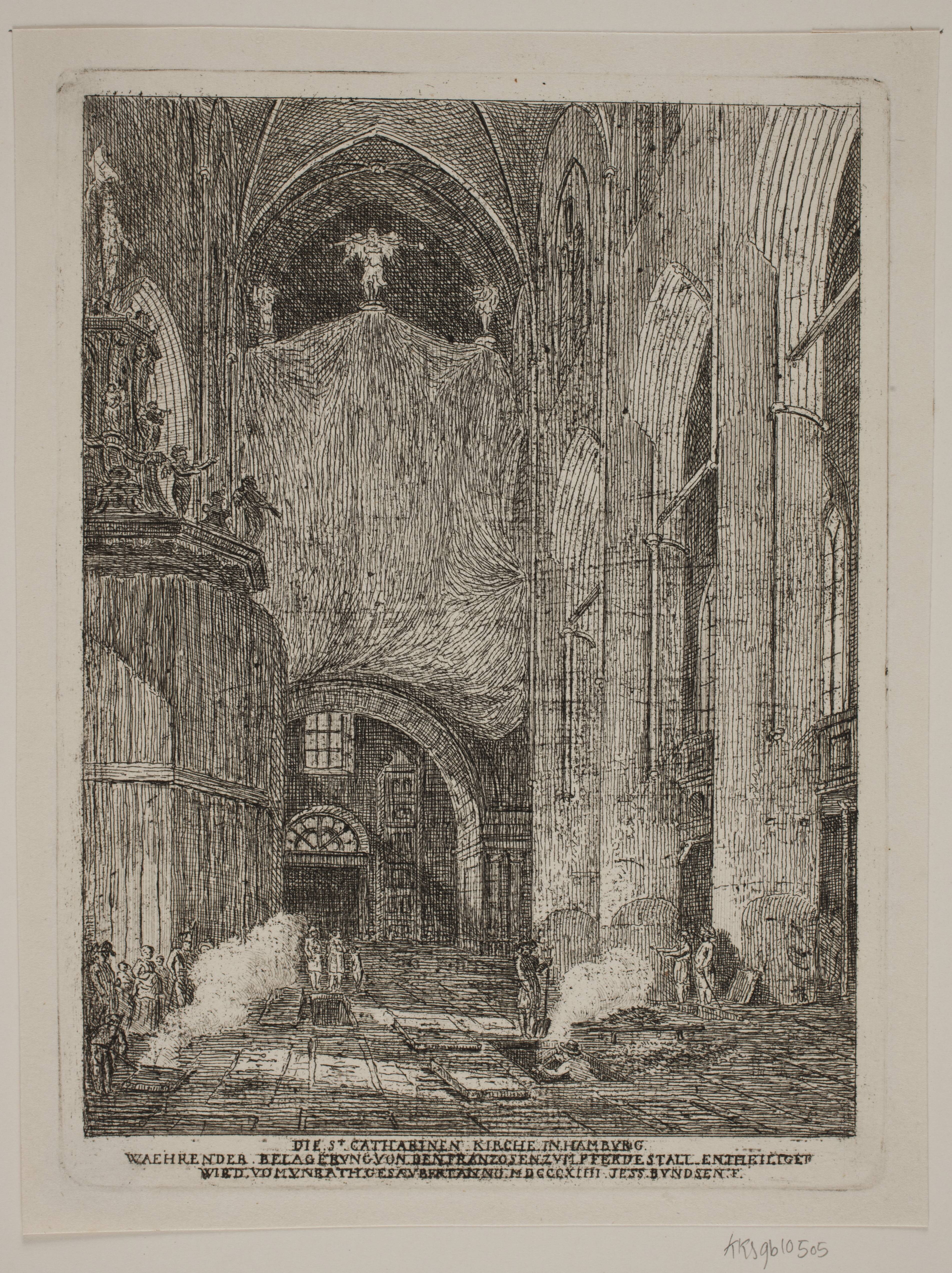 Det indre af St. Catharina Kirken i Hamburg