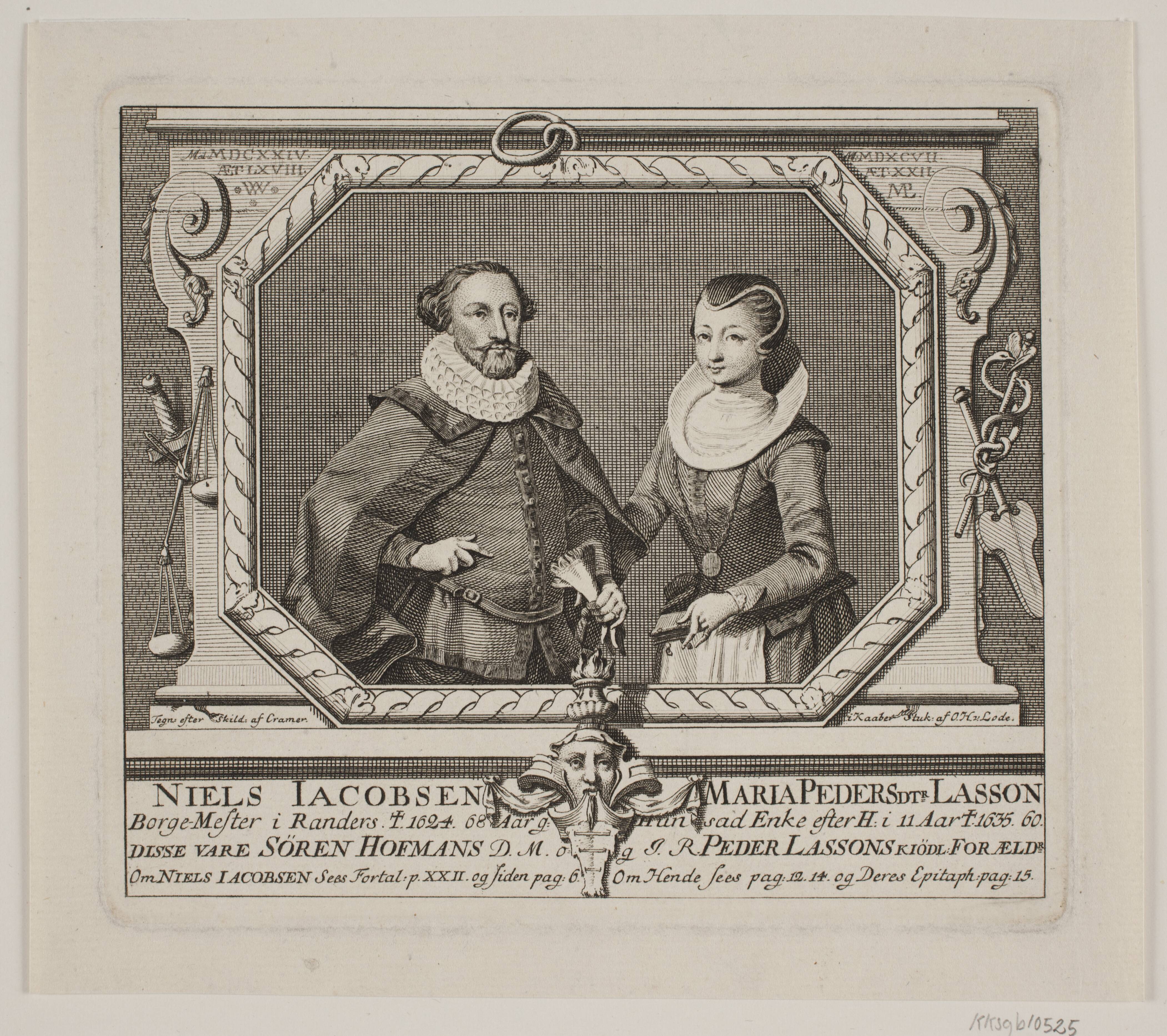 Niels Jacobsen, Borgmester og hans Hustru Maria Lasson.