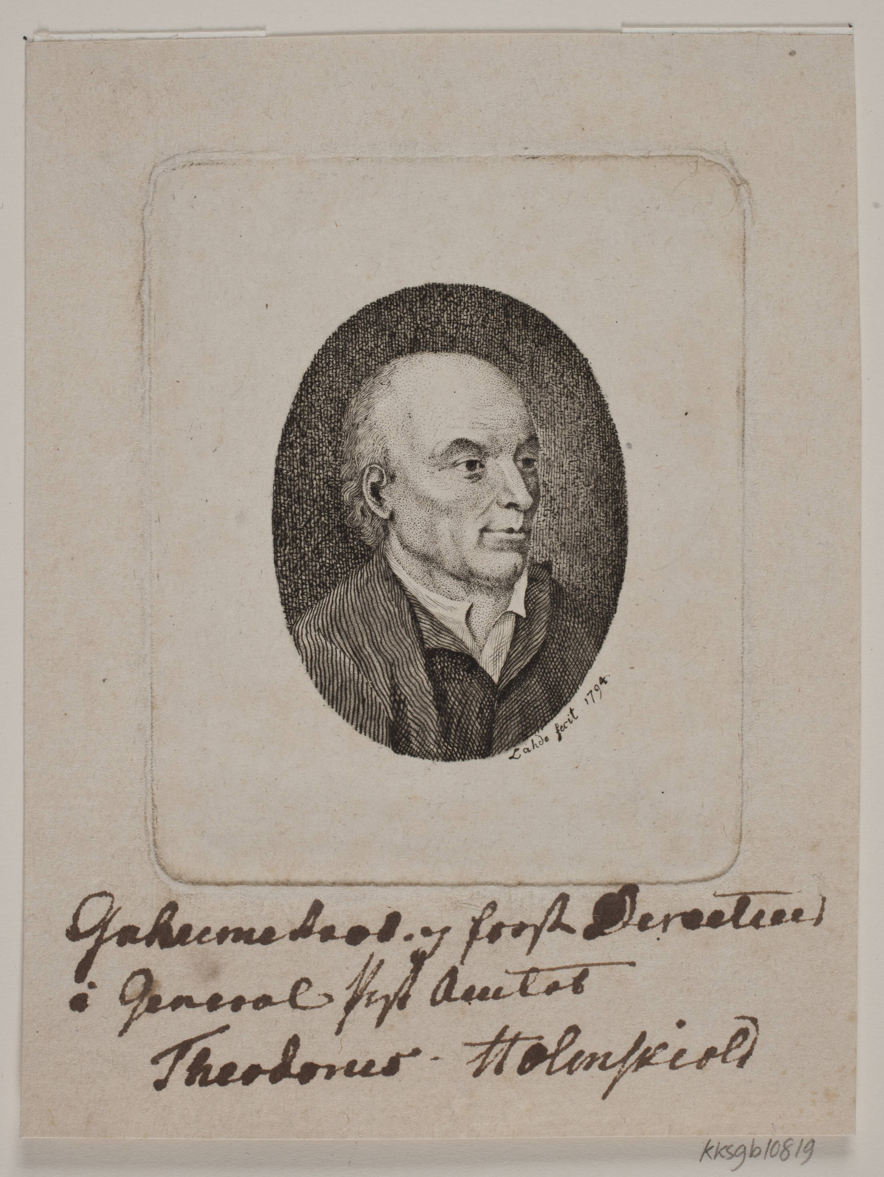 Portræt af Johan Theodor Holmskjold