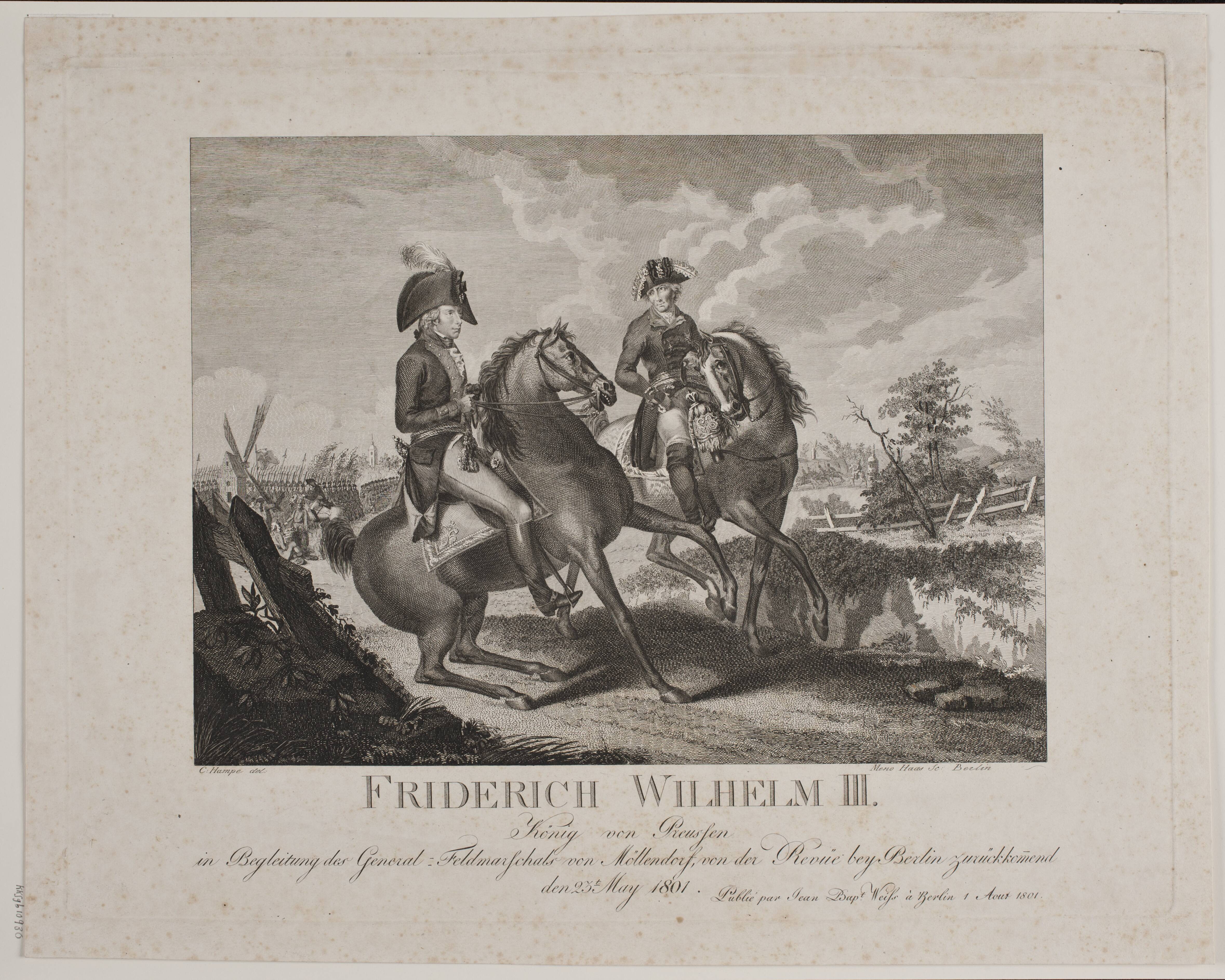 Frederik Wilhelm II af Preussen og generalfeldmarschall Möllendorf