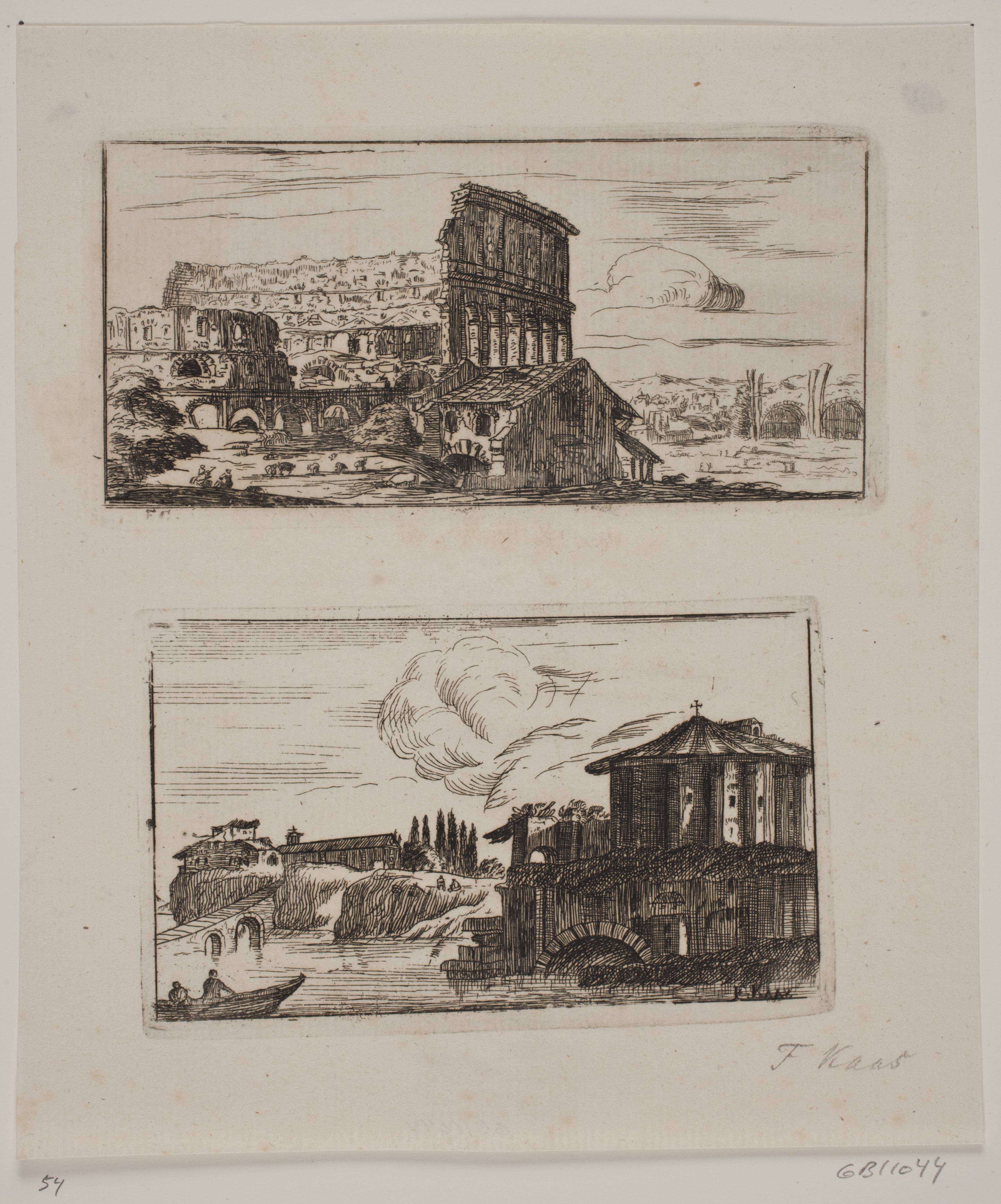 Prospekter fra Rom. Kolosseum og Vesta-templet