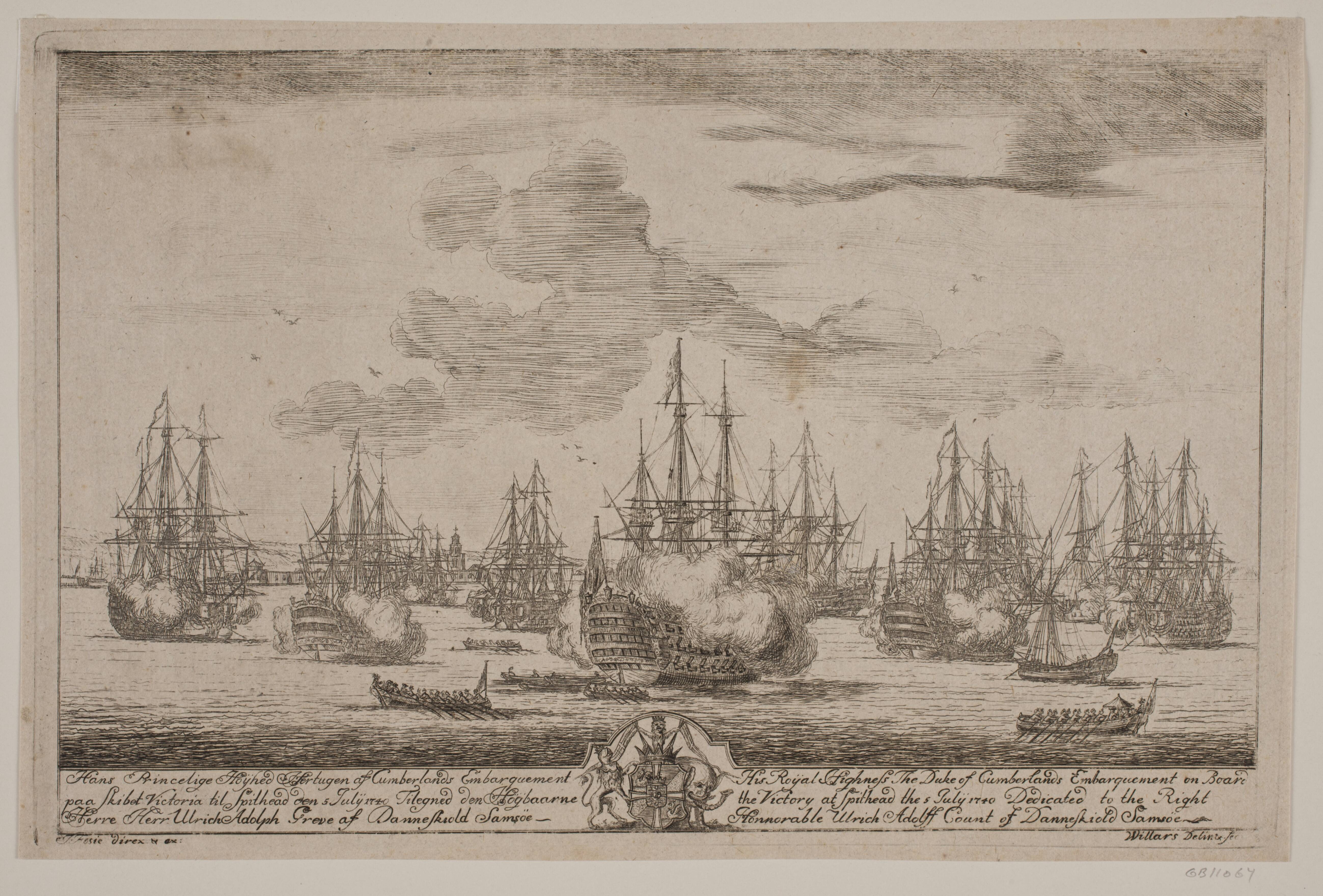 Hertugen af Cumberlands Embarquement 5. juli 1740