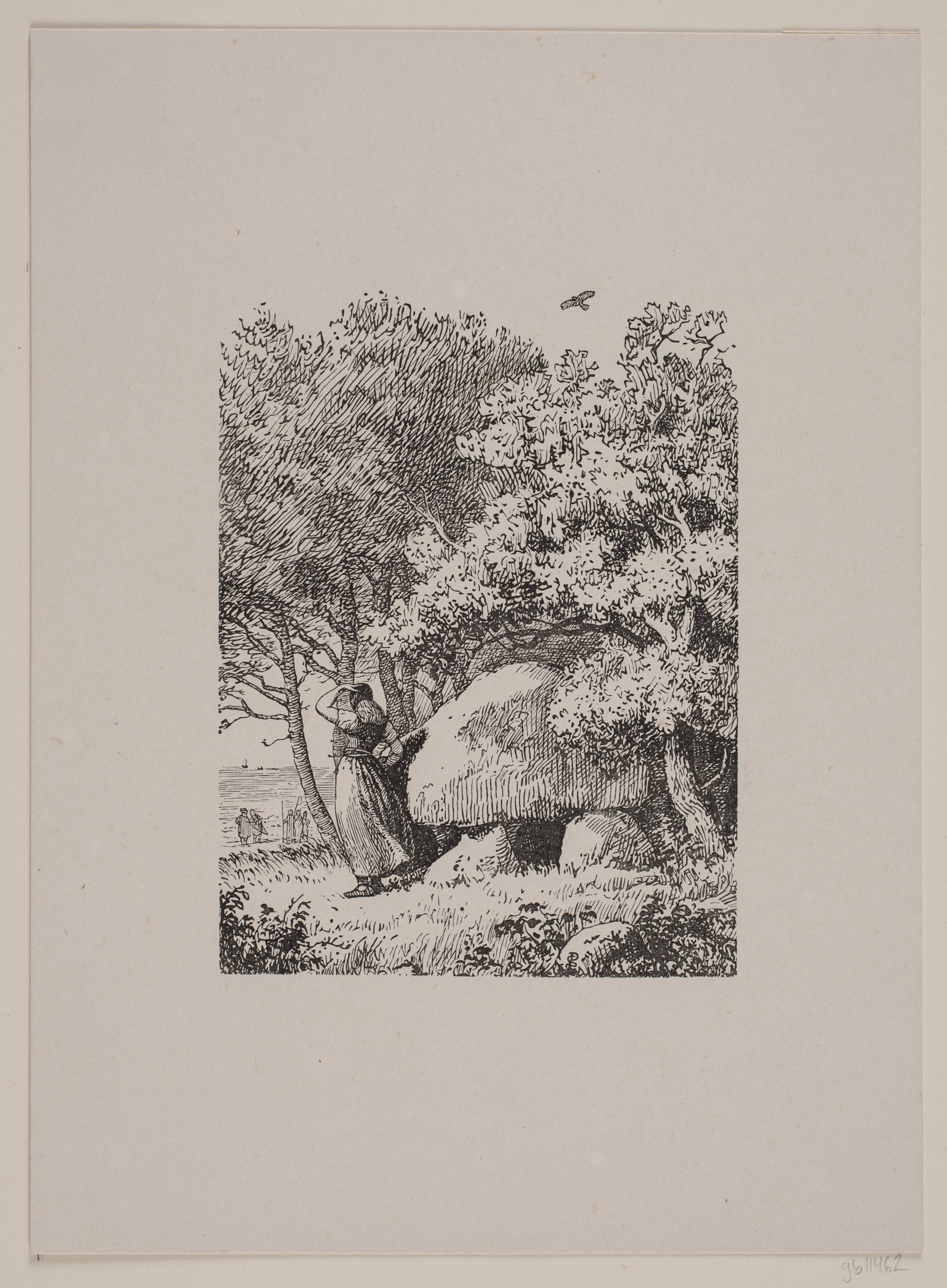 Illustration til "Gudruns Hævn" i Gæa, Æsthetisk Aarbog, 1845
