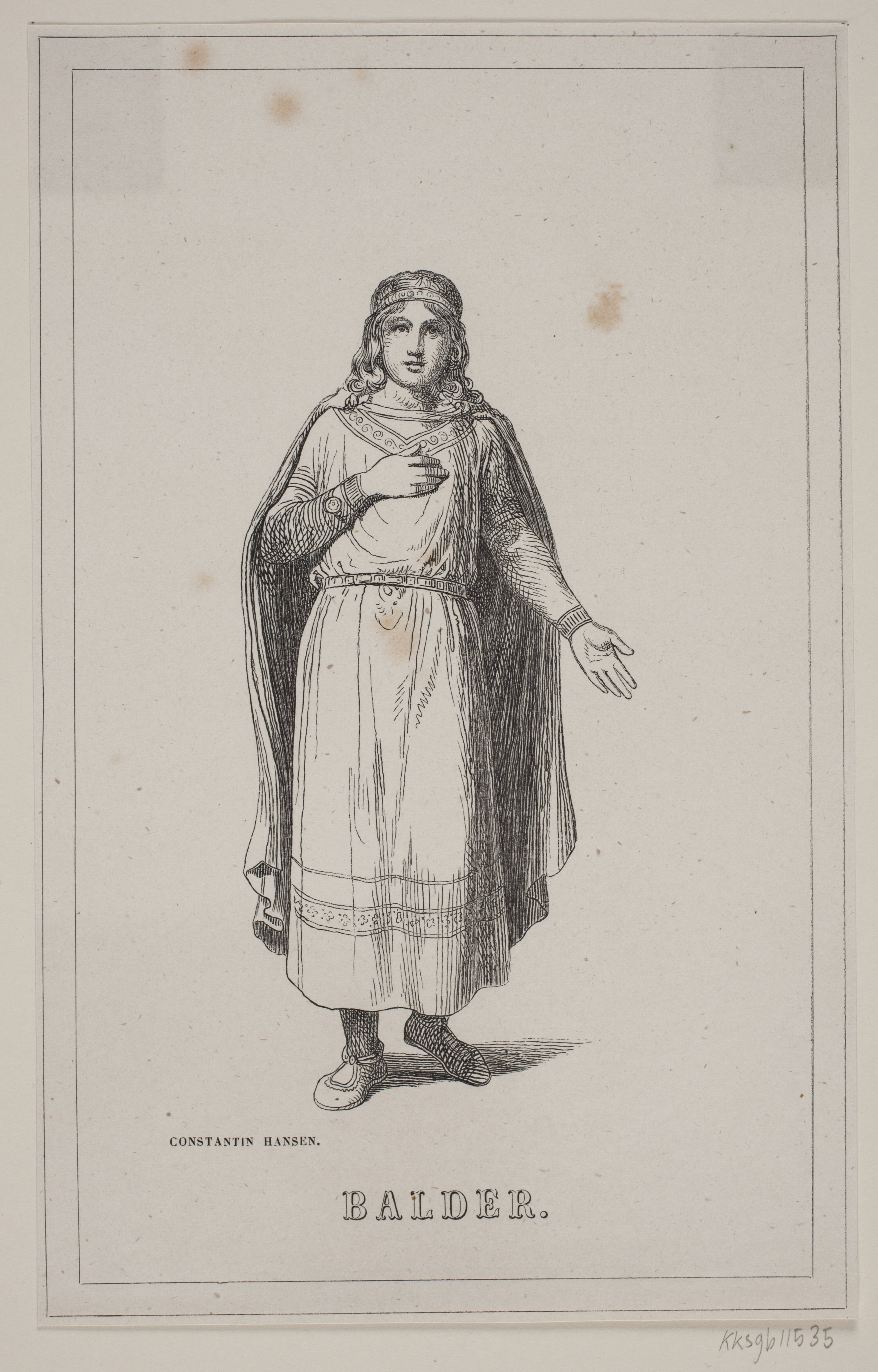 Balder. Illustration til Fabricius' Danmarks historie 1, 119.