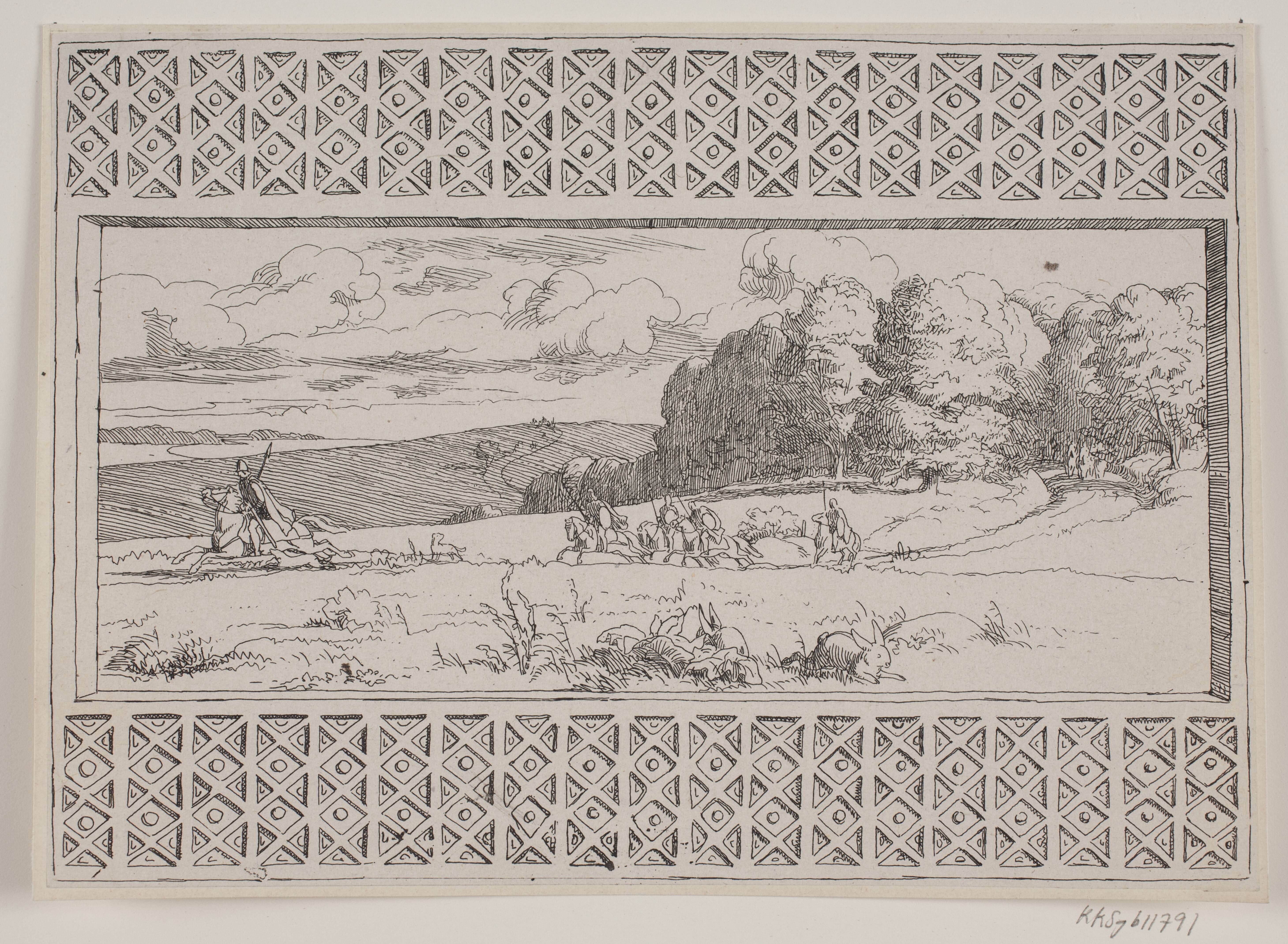 Illustration til Adam Oehlenschlägers digt "De to kirketårne"