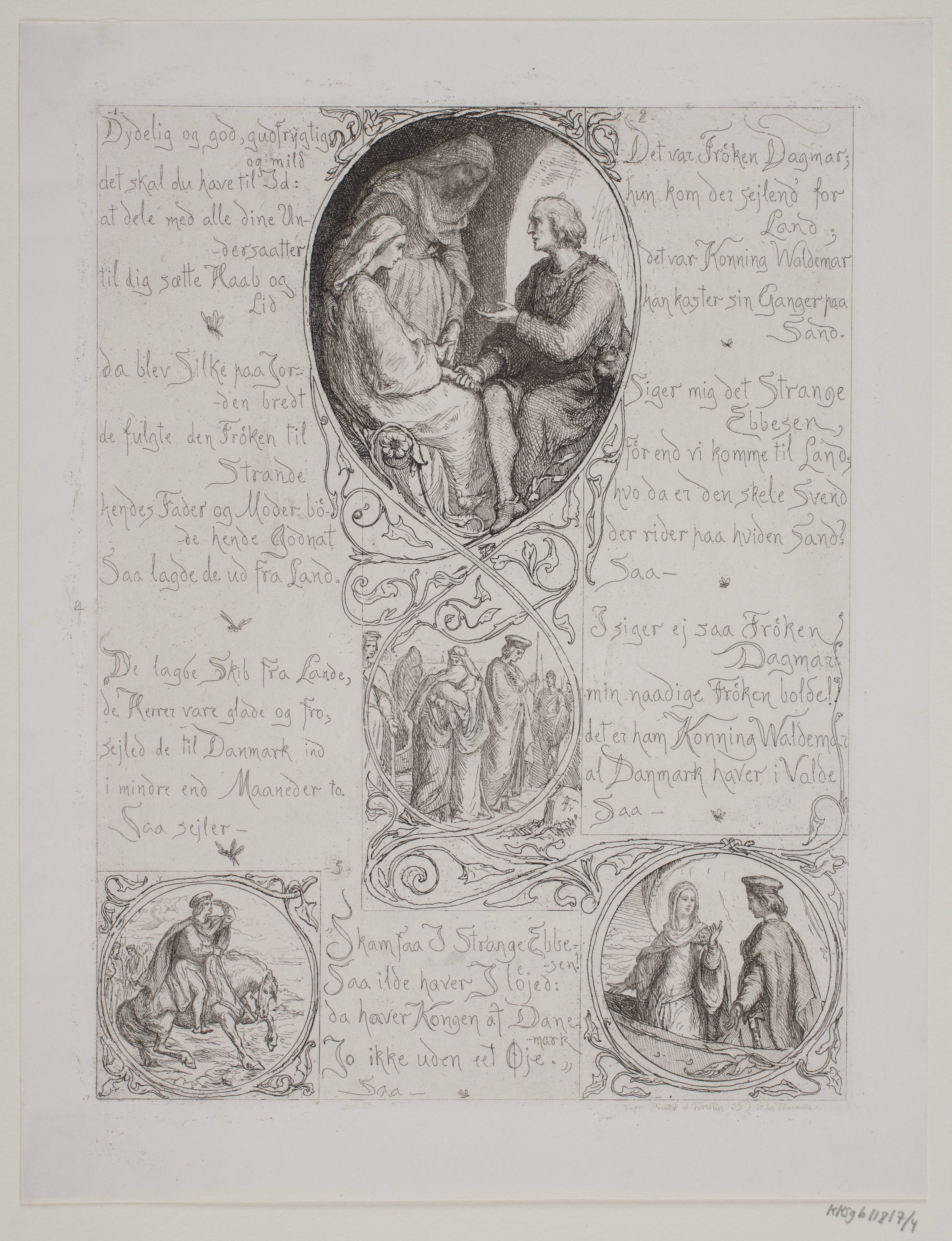 Illustration nr. 4 til "Visen om Dronning Dagmars ankomst til Danmark"