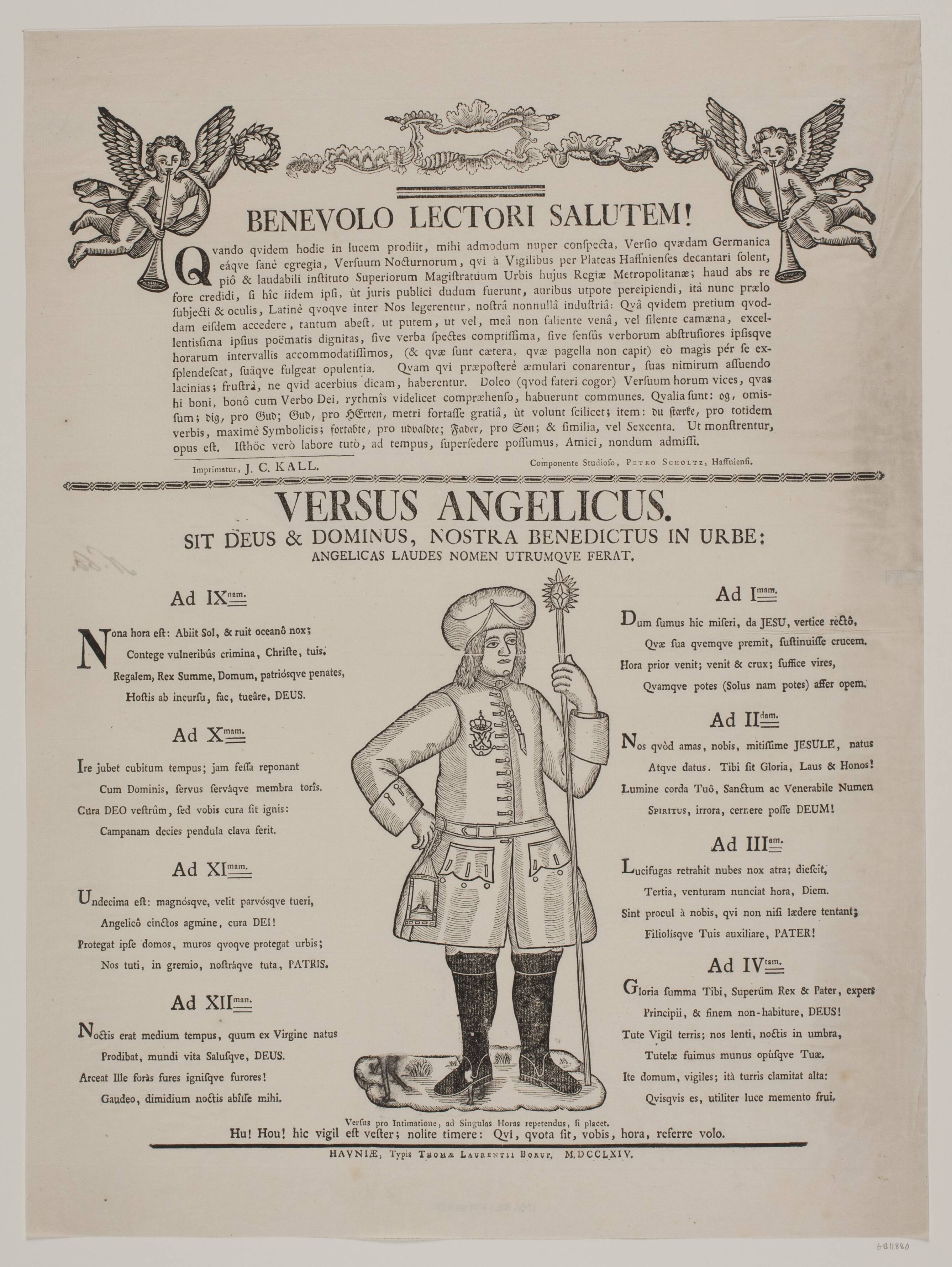 Flyveblad med vægter og vægtervers