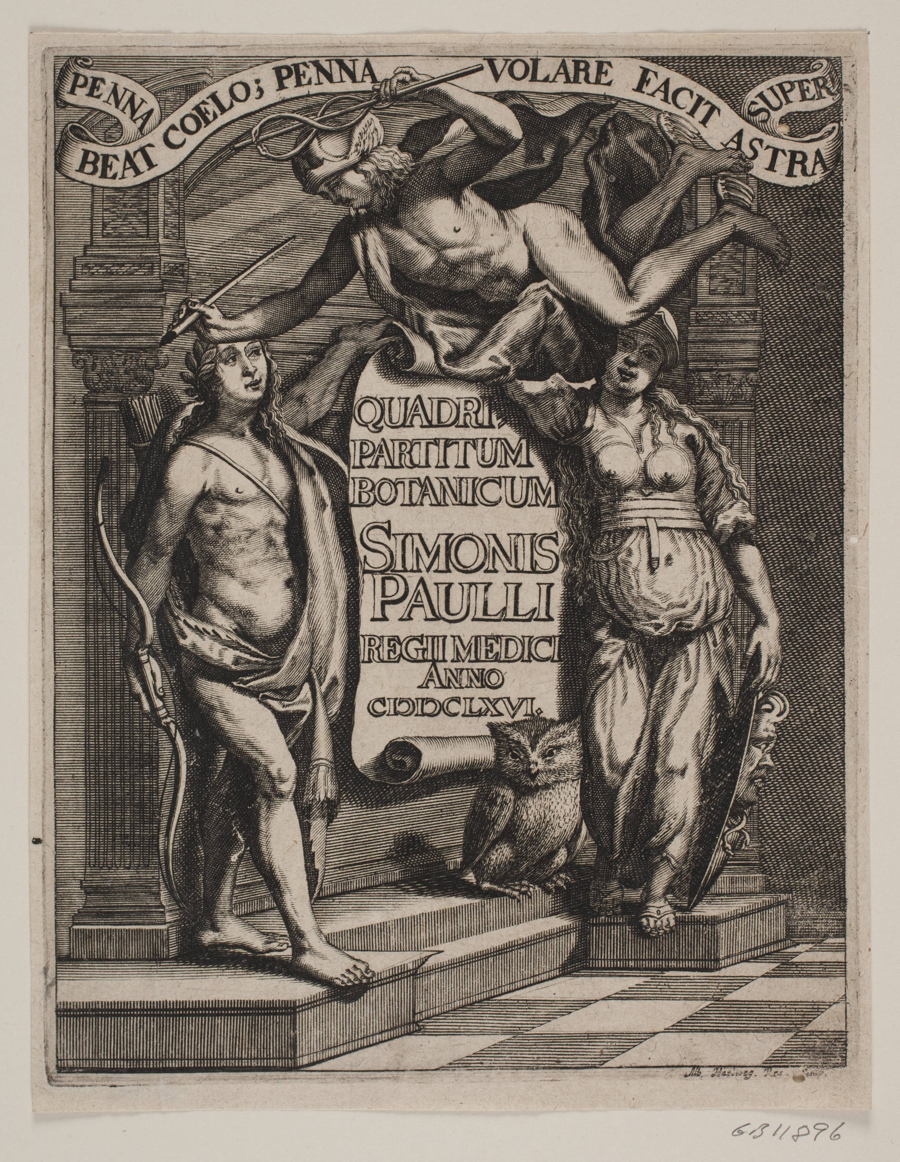 Titelblad til Simon Paulli, "Quadripartitum Botanicum", 1667