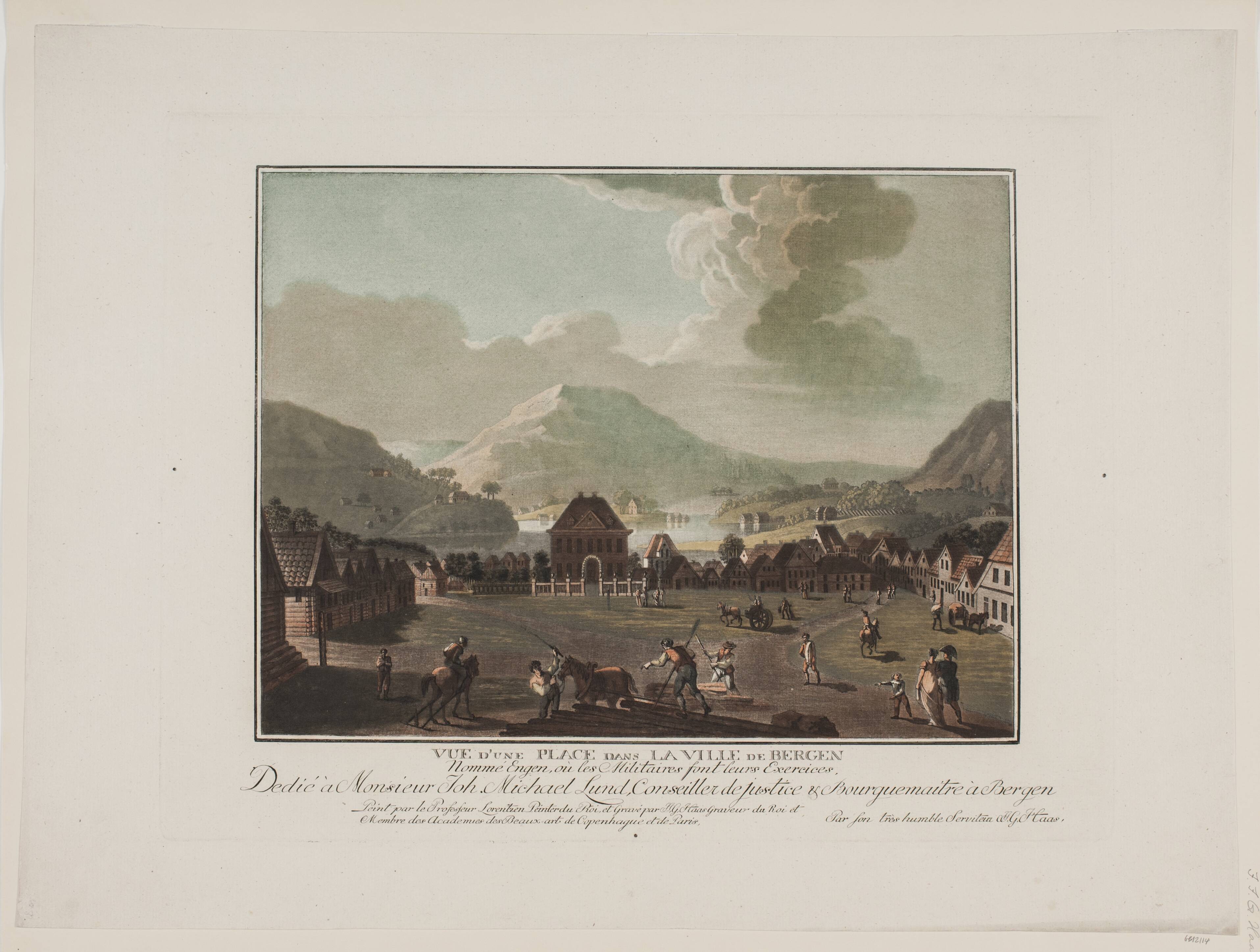 Vue d'une Place dans la ville de Bergen