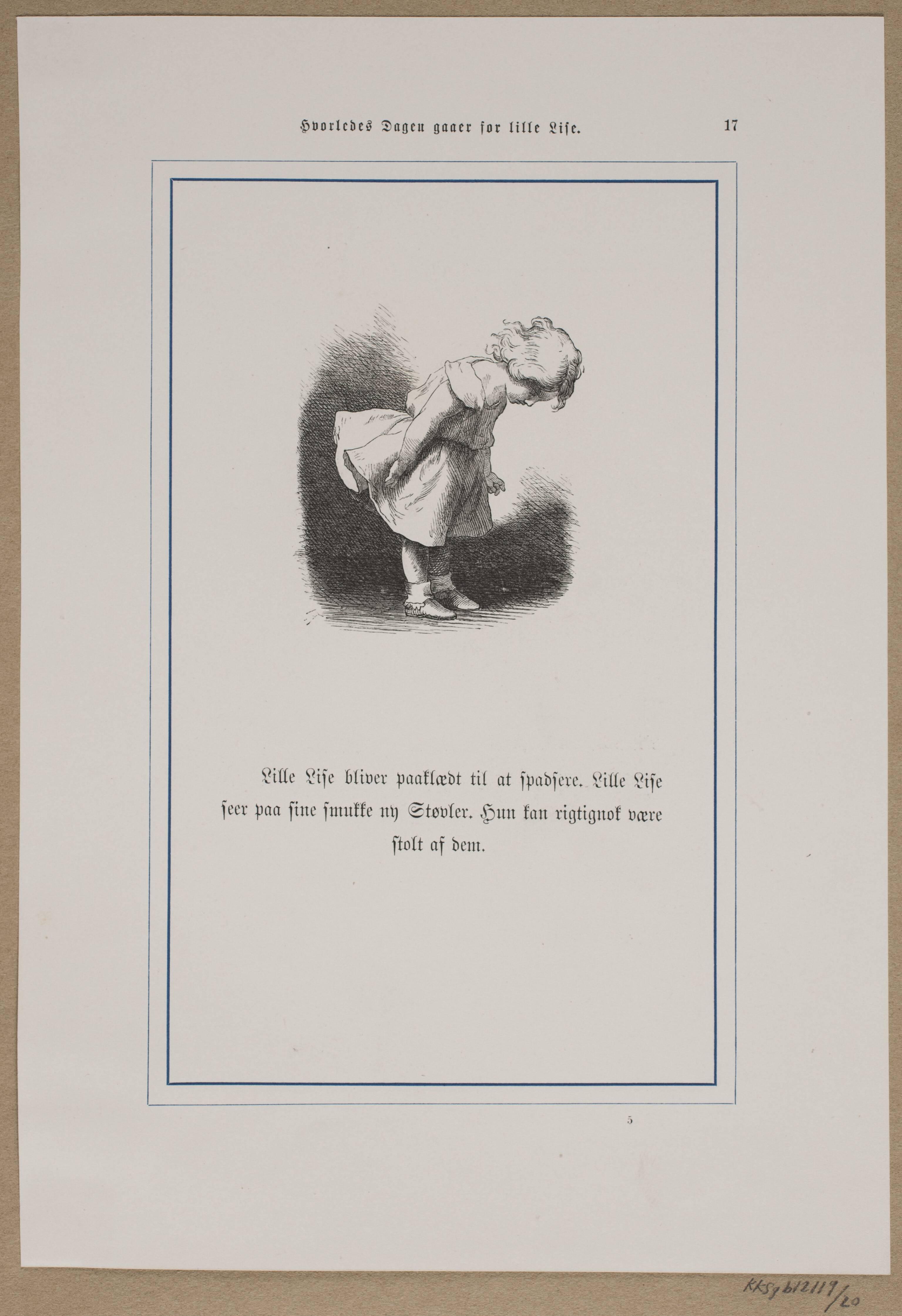 Illustration til "Hvorledes Dagen gaaer for Lille Lise"
