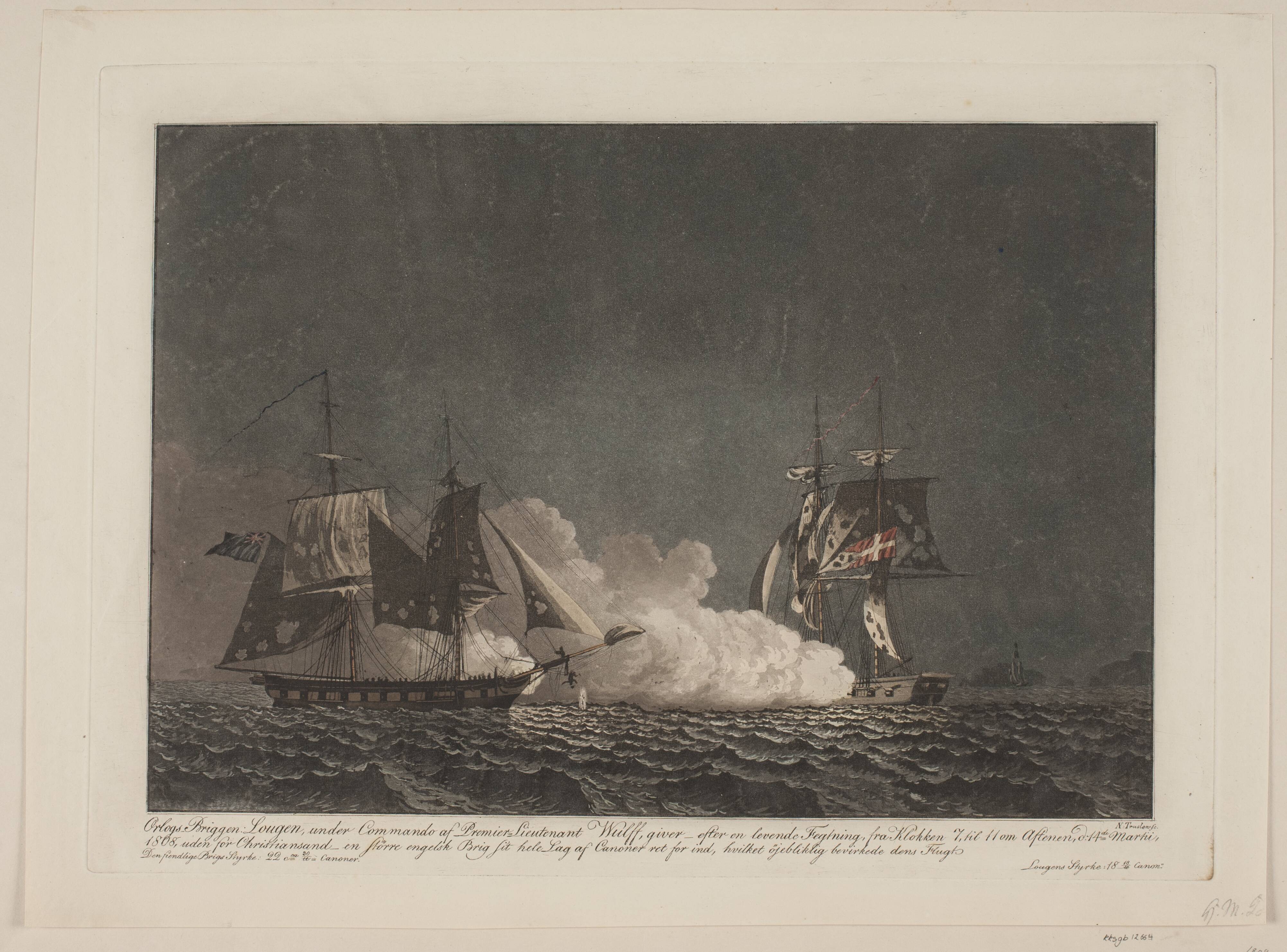 Kampen mellem briggen Lougen og en engelsk brig, 14. marts 1808