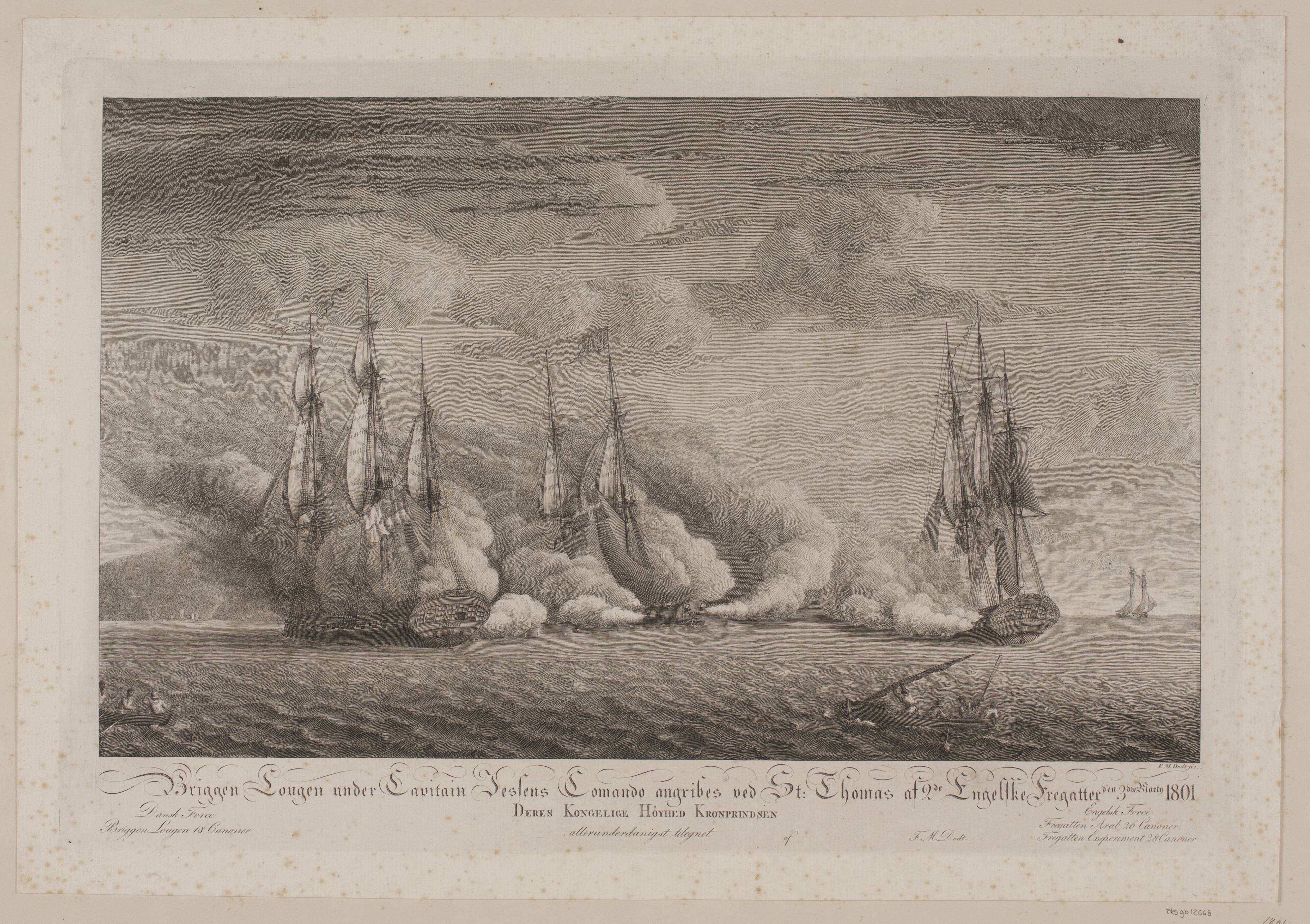 Briggen Lougen angribes ved St. Thomas, 3. marts 1801