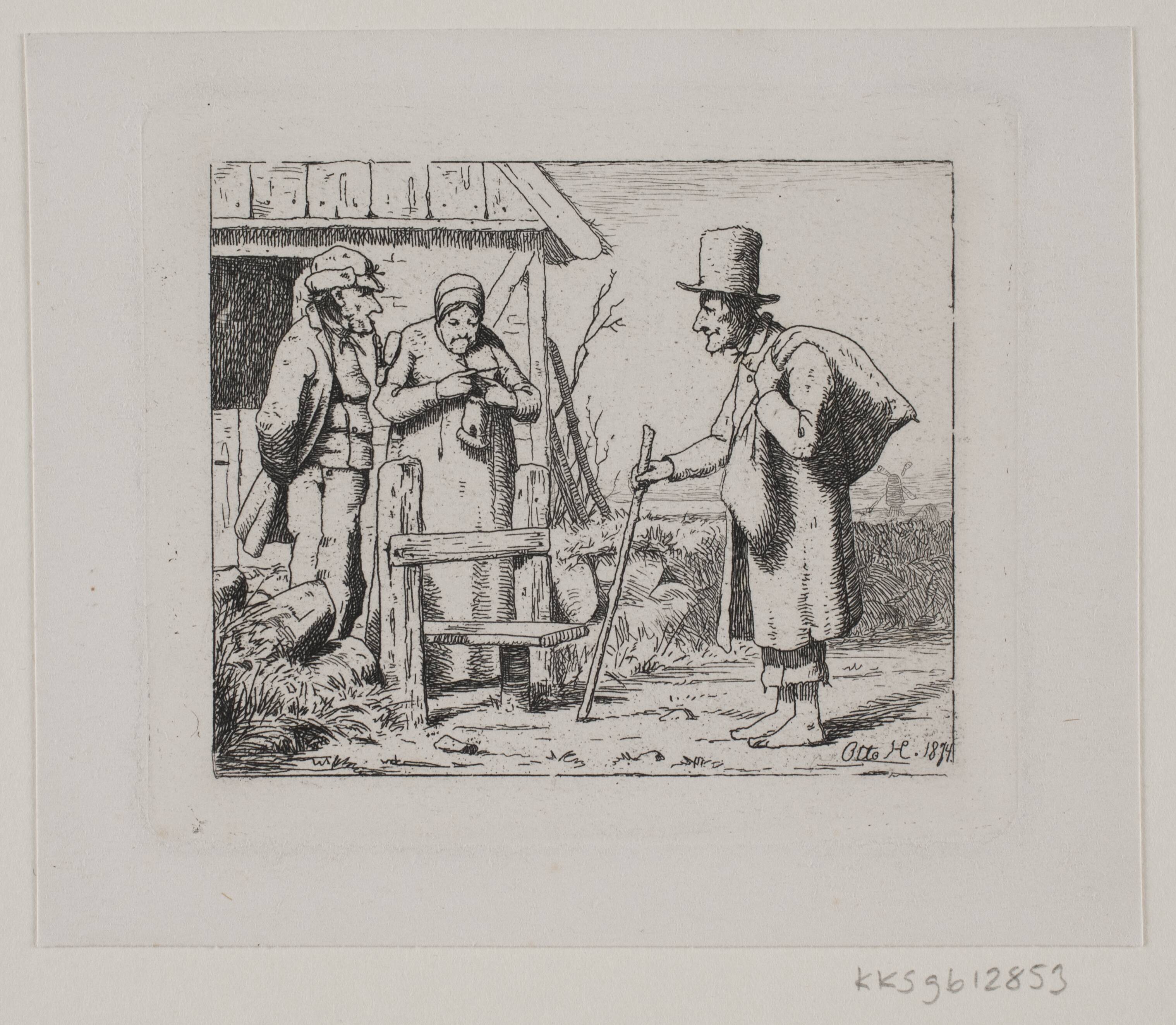 Figurer ved et bondehus