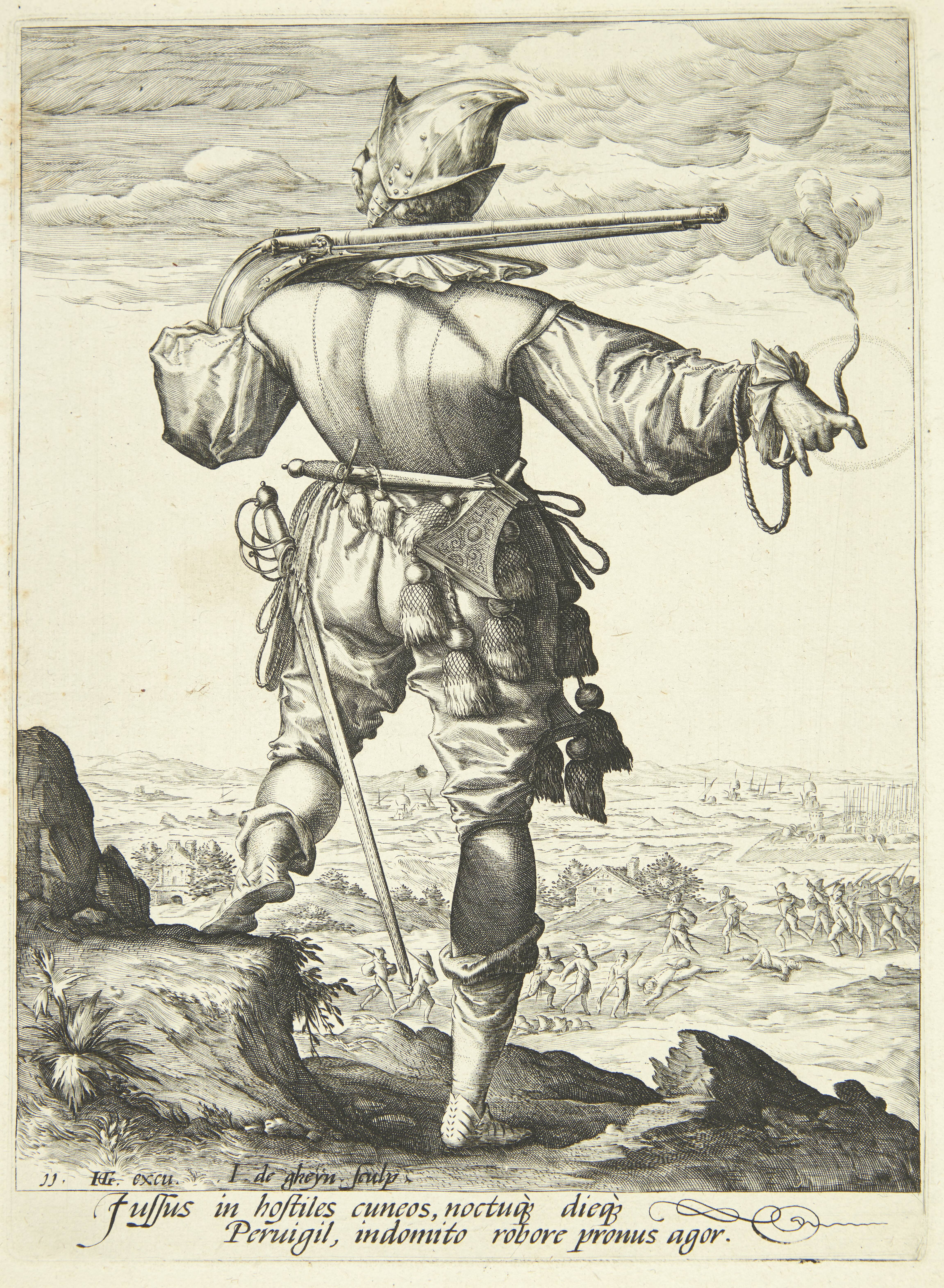 En musketer set bagfra
